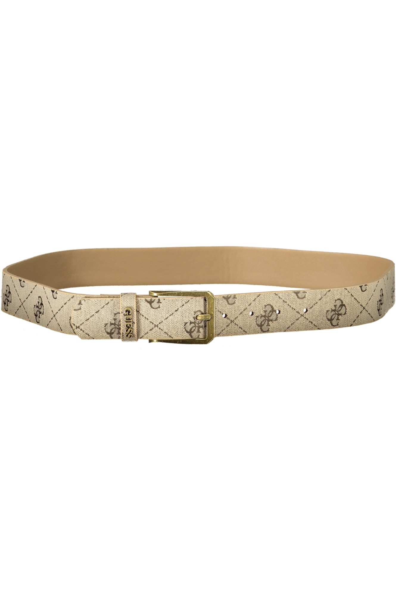 M5GZ17WGUE0_BEFN4K – Herren Gürtel Beige mit Metallschnalle & Kontrastdetails - Stylisch & Modern – Größe: S, M, L – Farbe: Beige