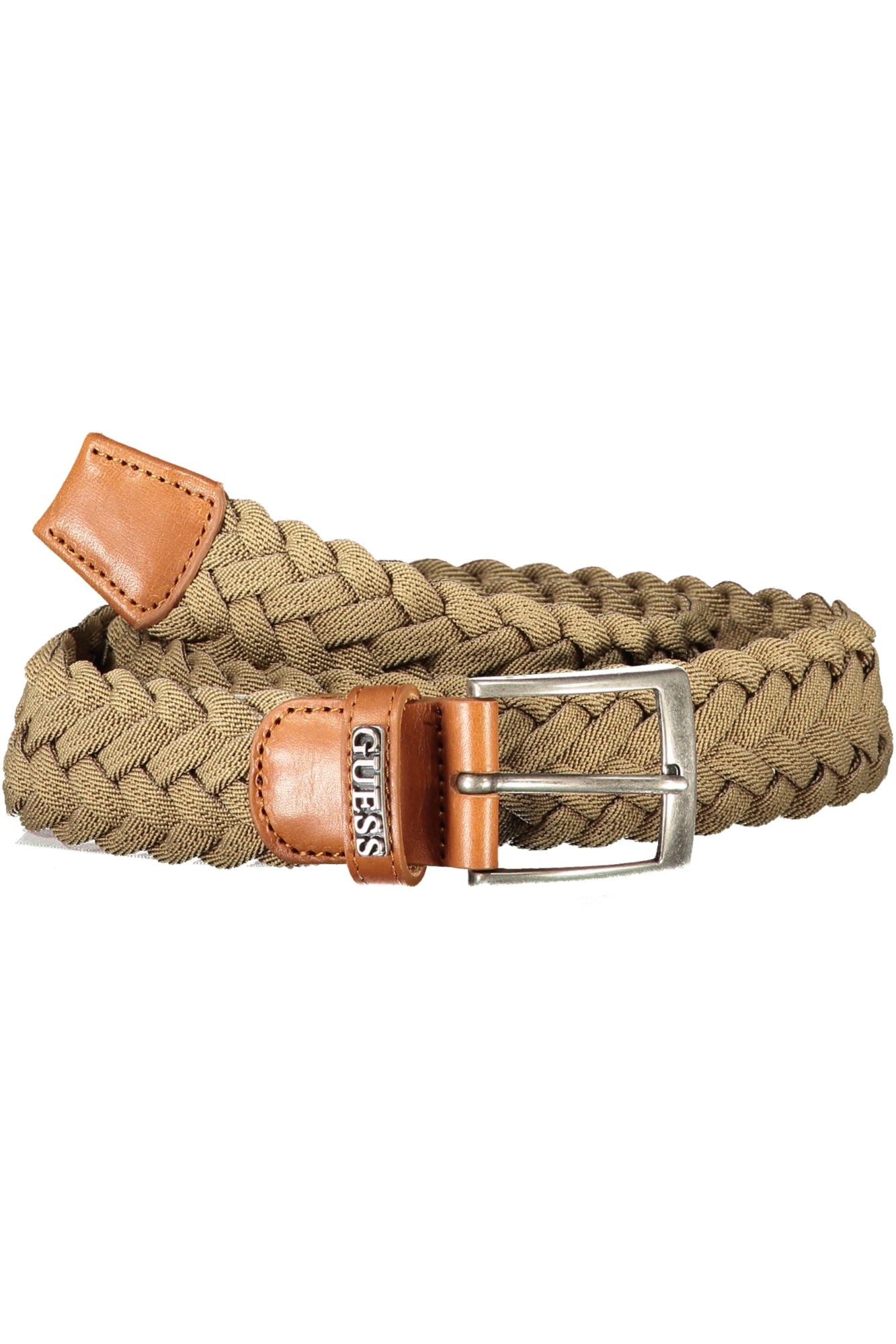 M4GZ10WG620_VEG1DR – Stilvoller Herrengürtel in Grün mit Metallschnalle und Kontrastdetails – Größe: S, M, L, XL – Farbe: Verde