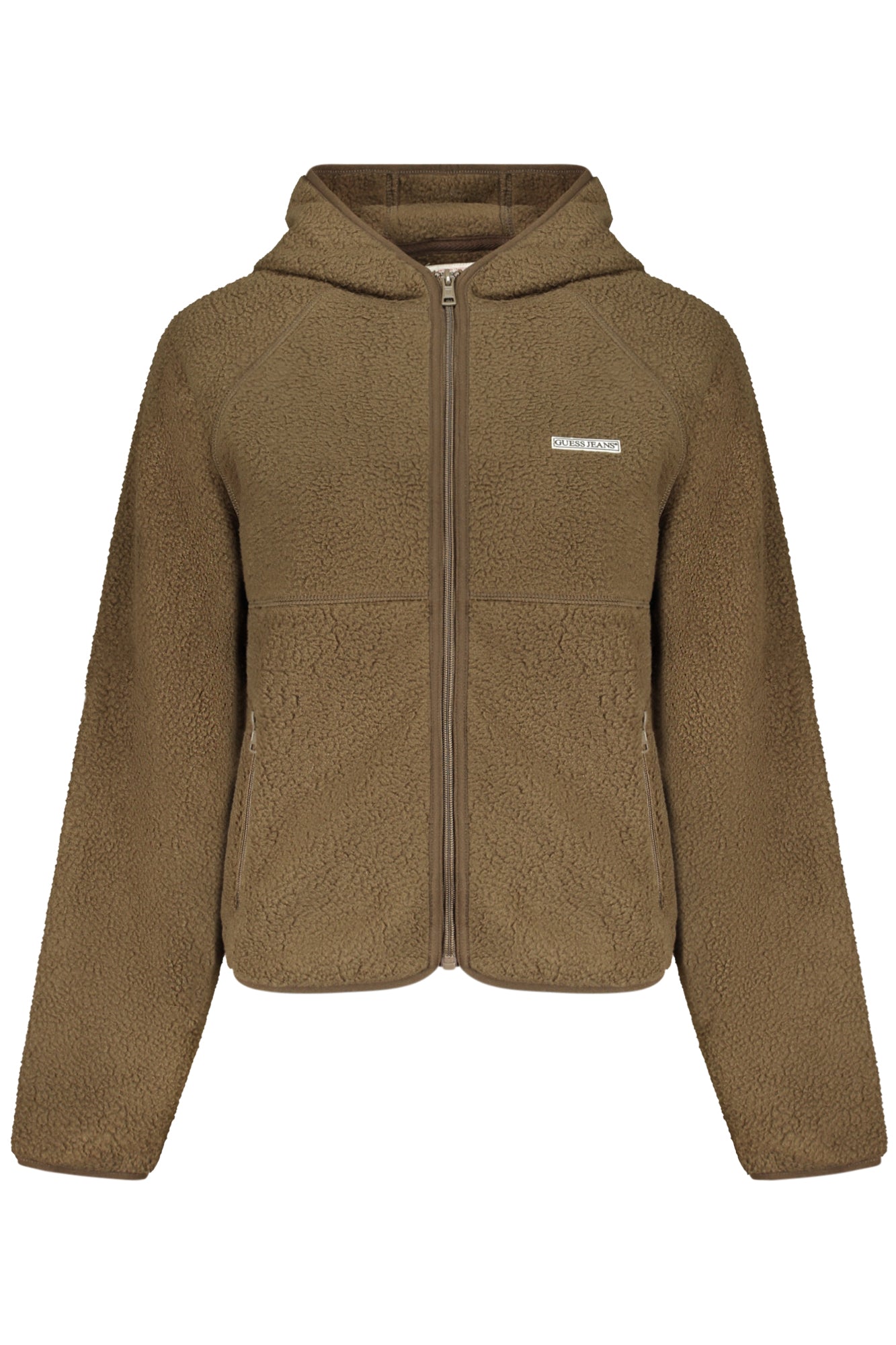 W5BQ20K1042_MAG1Y7 – Damen Zip-Sweatshirt: Braun, Kapuze, Taschen, Stilvolles Design – Größe: XS, S, M, L, XL – Farbe: Marrone