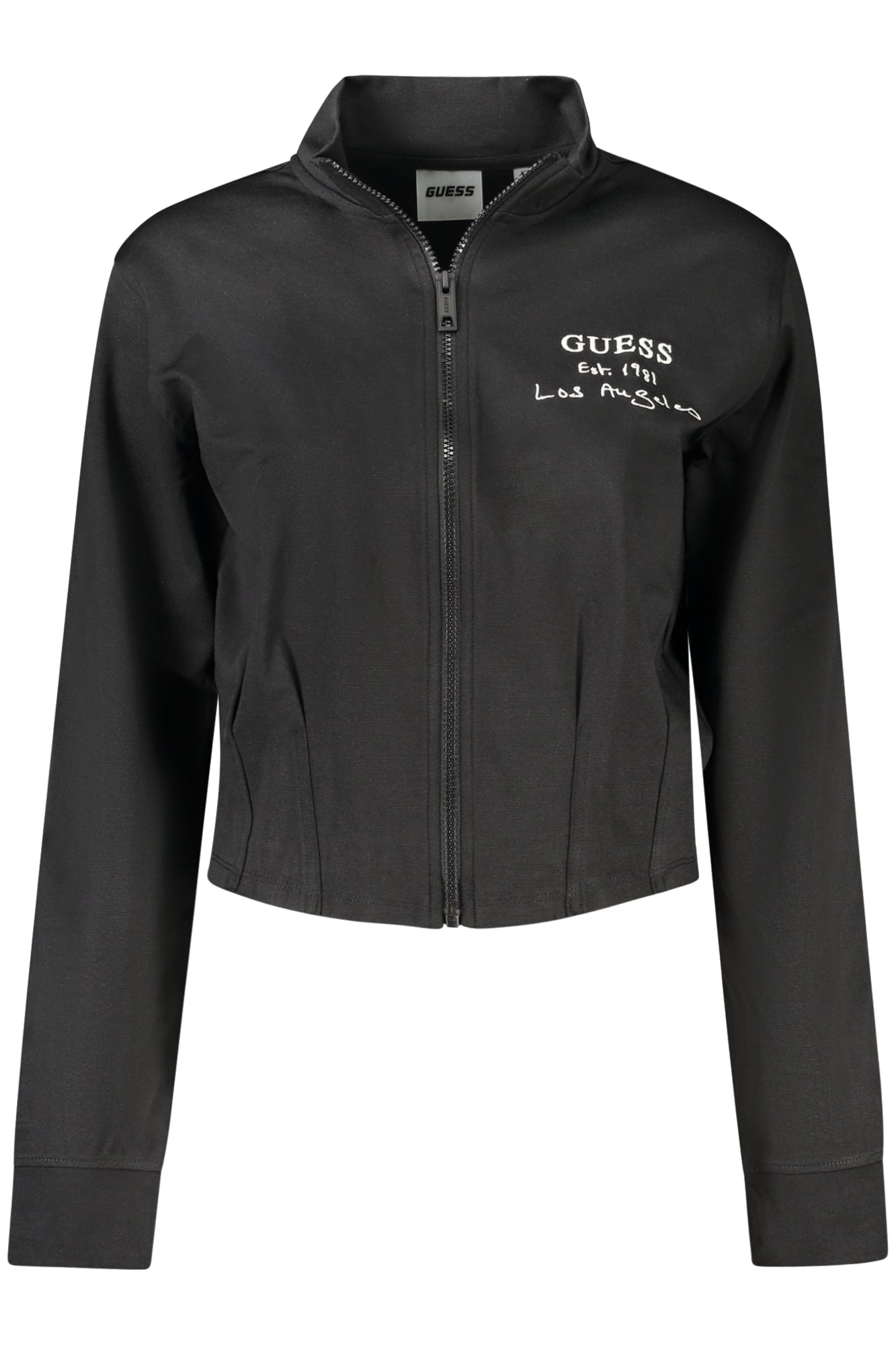 V4GQ12KC5U1_NEJBLK – Damen Sweatjacke aus Bio-Baumwolle mit Reißverschluss, Schwarz – Größe: XS, S, L, M – Farbe: Nero