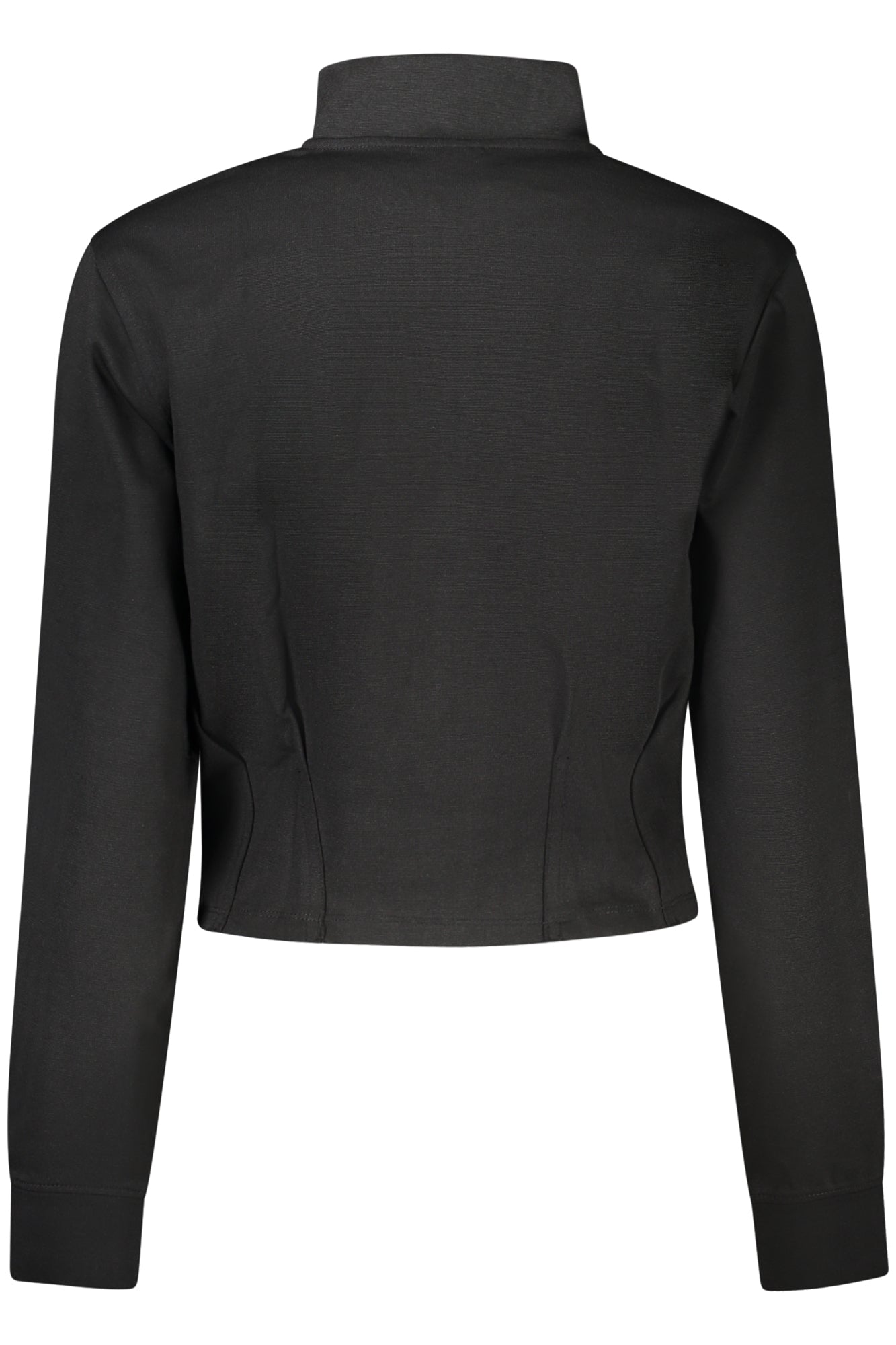 V4GQ12KC5U1_NEJBLK – Damen Sweatjacke aus Bio-Baumwolle mit Reißverschluss, Schwarz – Größe: XS, S, L, M – Farbe: Nero