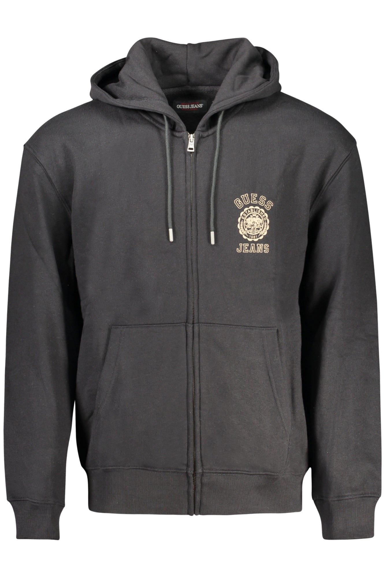 M4BQ34K9V31_NEJBLK – Schwarzes Herren-Sweatshirt mit Reißverschluss und Kapuze - Modisch & Bequem – Größe: S, M, L – Farbe: Nero