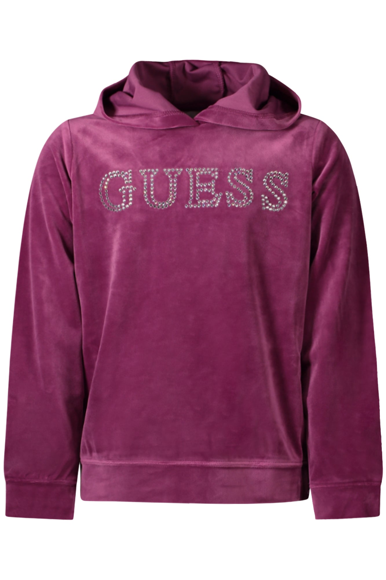 J4YQ27KBXI2_VIFIPR – Mädchen Kapuzenpullover Lila aus Velours mit Strass und Logo – Größe: 12A, 8A, 16A – Farbe: Viola