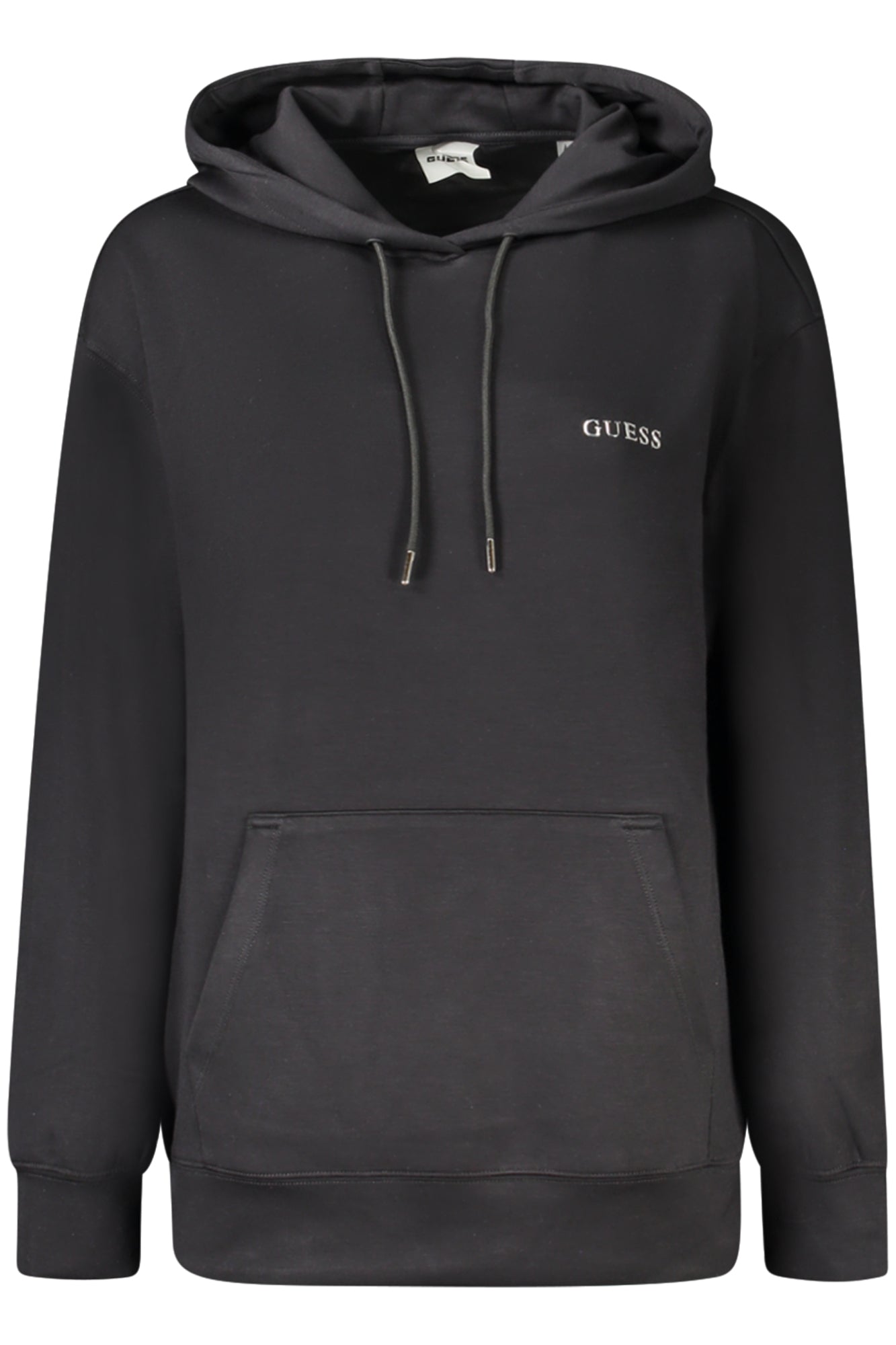 V5RQ18KCOB2_NEJBLK – Damen Schwarz Sweatshirt - Kapuzenpullover mit Kängurutasche & Logo – Größe: XS, S, M, L – Farbe: Nero