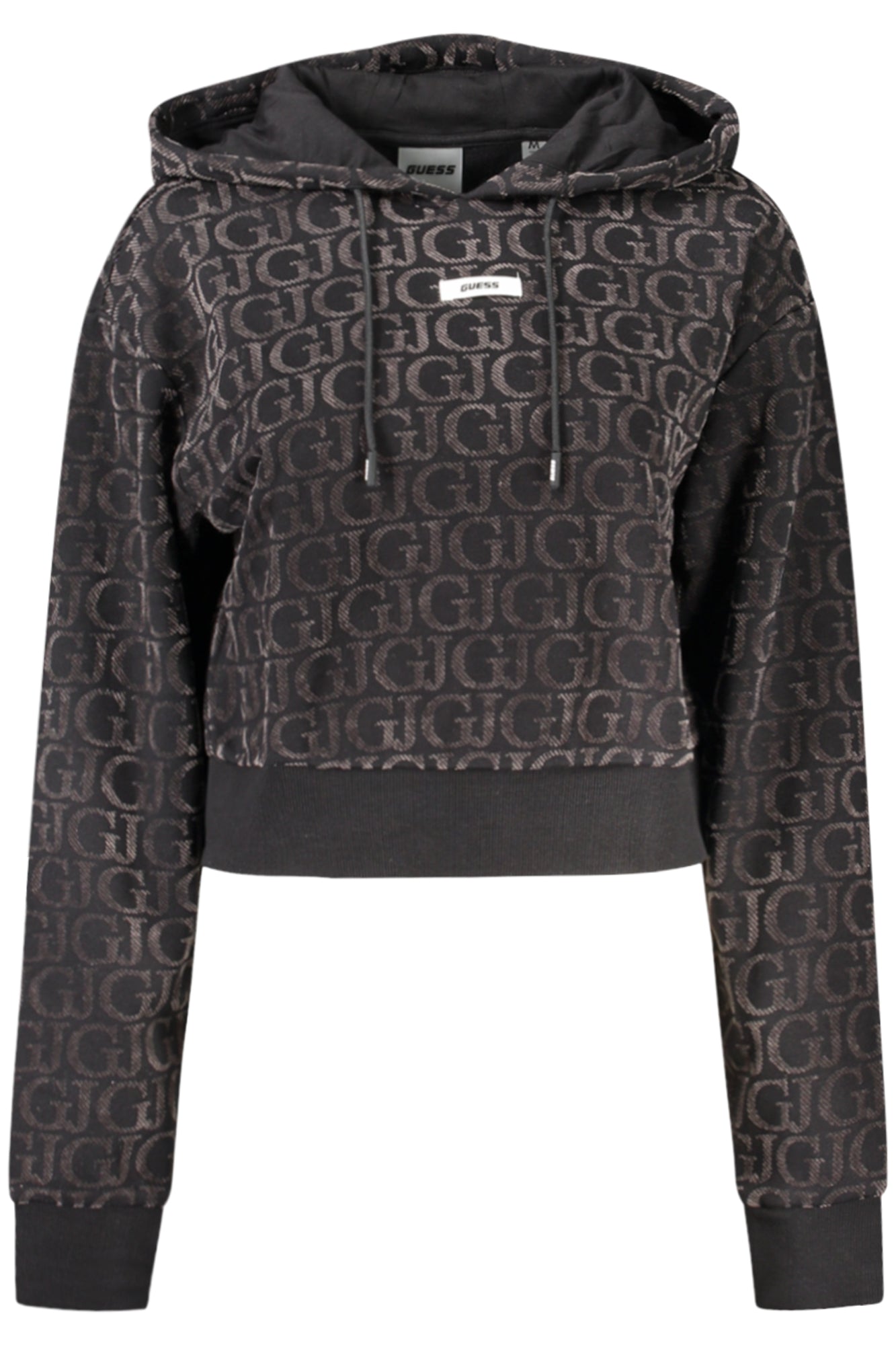 V4RQ14KC2W0_NEP0FK – Stylisches Damen Kapuzen-Sweatshirt in Schwarz mit Kontrastdetails – Größe: XS – Farbe: Nero