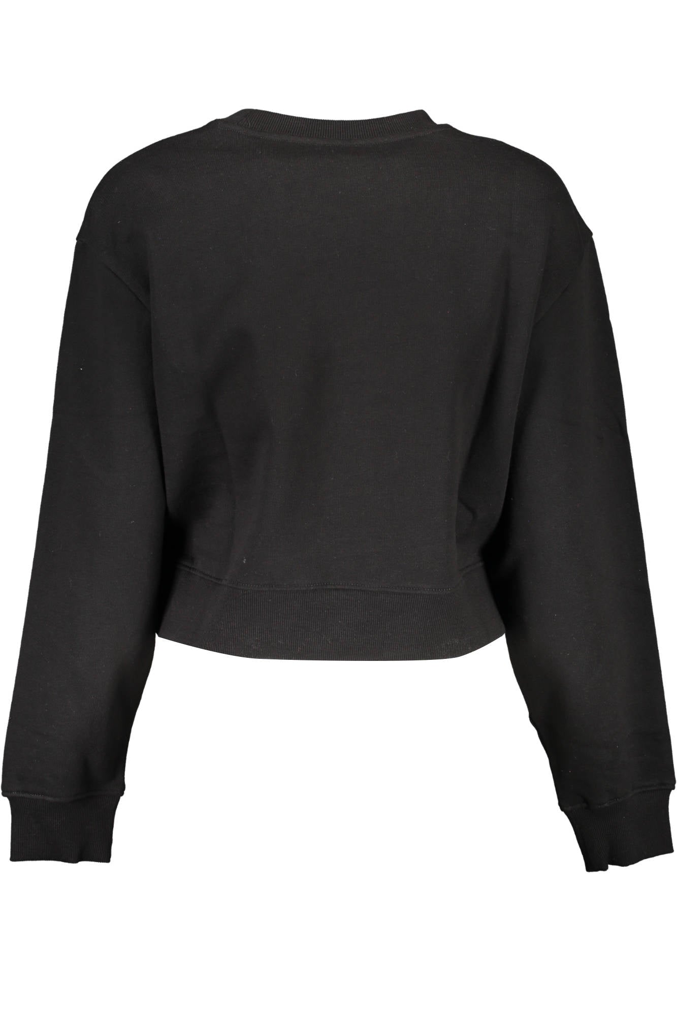 W2RQ05K9YI0_NERO_JBLK – Bio-Sweatshirt Damen Schwarz - Langarm, Kontrastdetails, Logo-Druck – Größe: XL, 2XL – Farbe: Nero