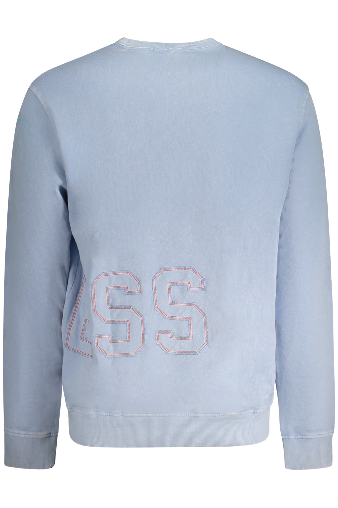 M4GQ11KC6V1_AZA732 – Herren Sweatshirt Blau – Langarm, Rundhals, Verwaschen, Stickerei – Größe: M, L – Farbe: Azzurro