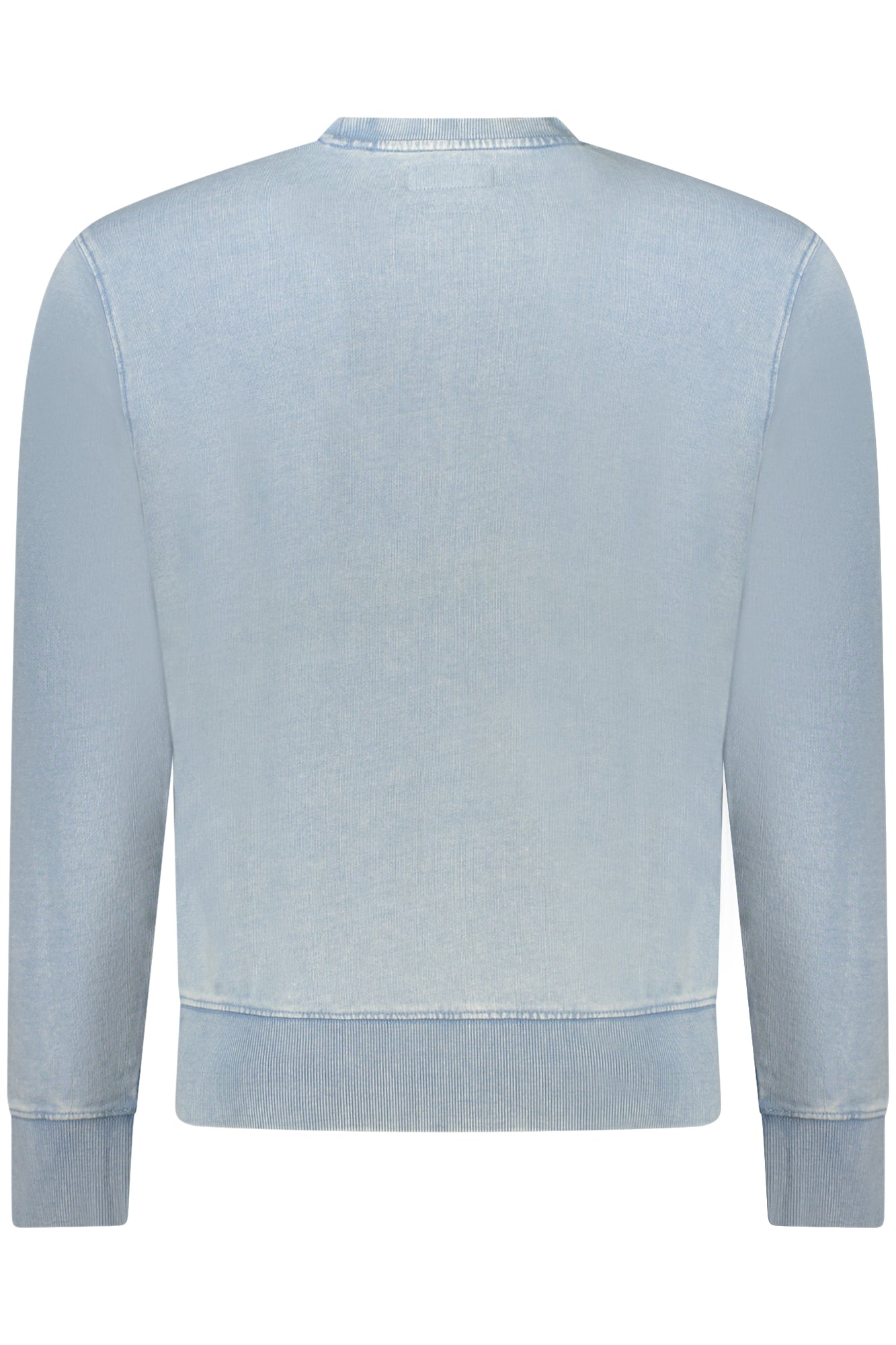 M5GQ24KCTJ1_AZIDWS – Blauer Herrenpullover - Slim Fit, Rundhals & Stickerei – Größe: XS – Farbe: Azzurro