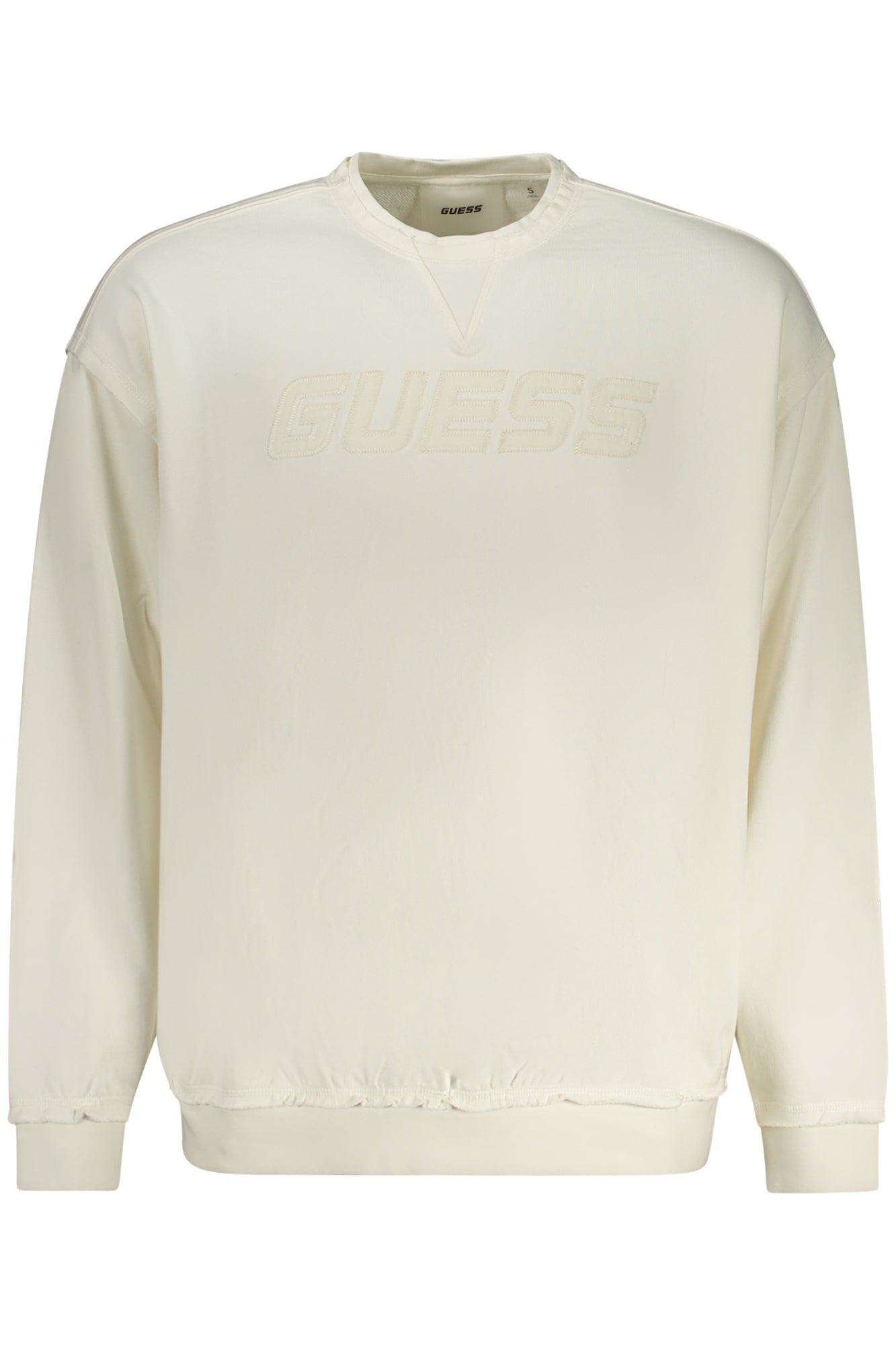 Z5RQ05KCE90_BIG018 – Herren Langarm-Sweatshirt Weiß mit Stickerei und Rundhalsausschnitt – Größe: XS, S, L – Farbe: Bianco