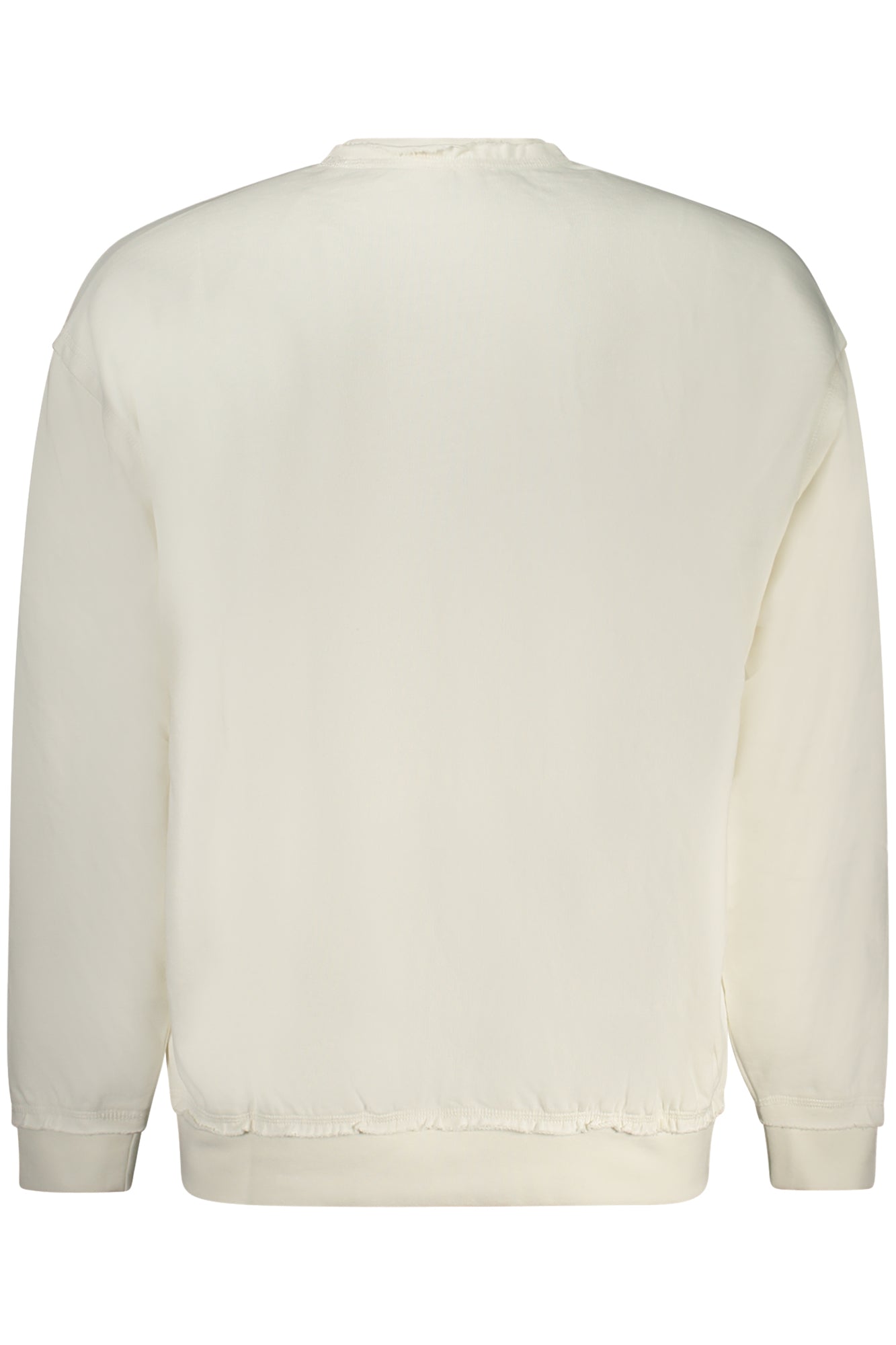 Z5RQ05KCE90_BIG018 – Herren Langarm-Sweatshirt Weiß mit Stickerei und Rundhalsausschnitt – Größe: XS, S, L – Farbe: Bianco