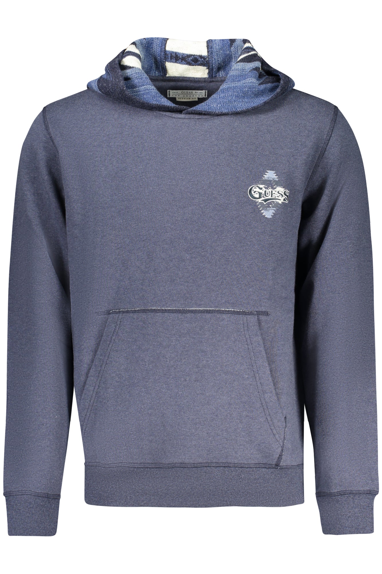 M4BQ22KCH10_BLH7A9 – Herren Pullover Blau – Stylischer Langarm-Hoodie mit Tasche – Größe: S, M, L, XL – Farbe: Blu