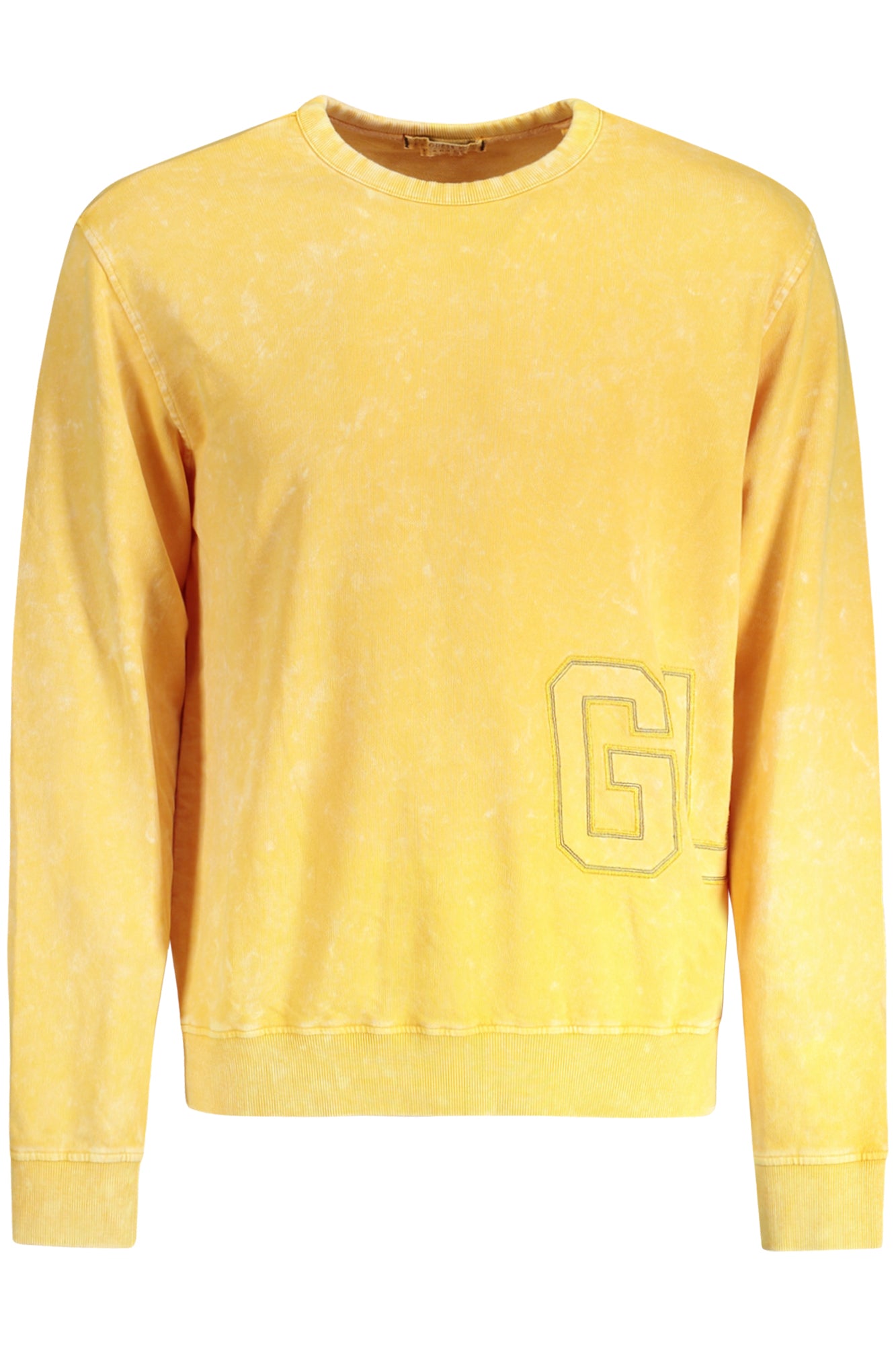 M4GQ11KC6V1_GIG2O5 – Herren Langarm Sweatshirt Gelb mit Stickerei und Logo-Effekt – Größe: S, M, L, XL – Farbe: Giallo