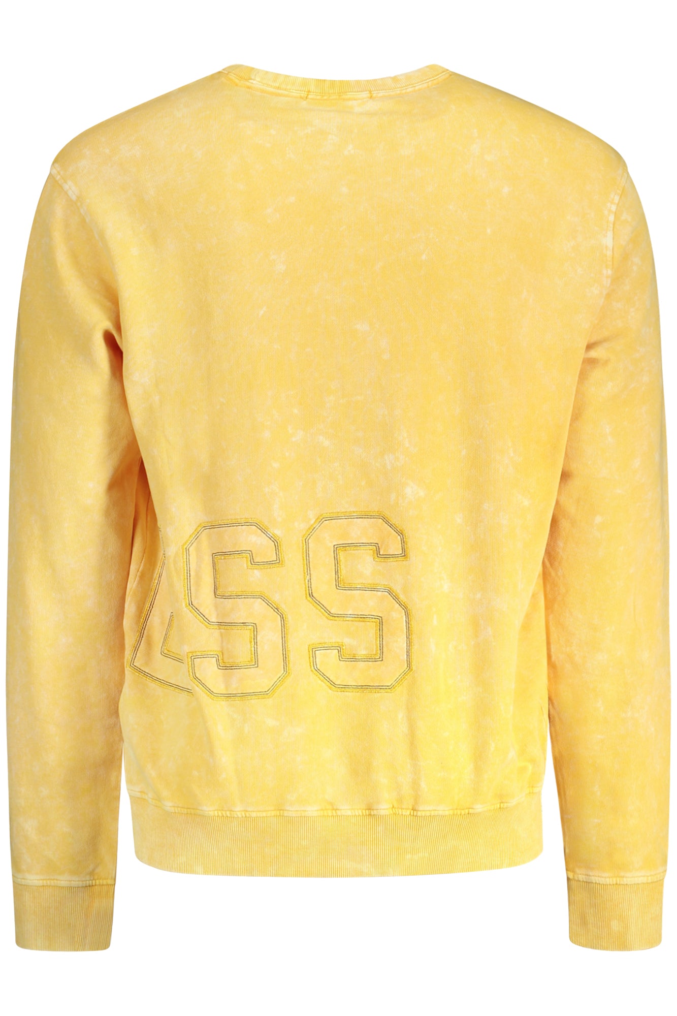 M4GQ11KC6V1_GIG2O5 – Herren Langarm Sweatshirt Gelb mit Stickerei und Logo-Effekt – Größe: S, M, L, XL – Farbe: Giallo