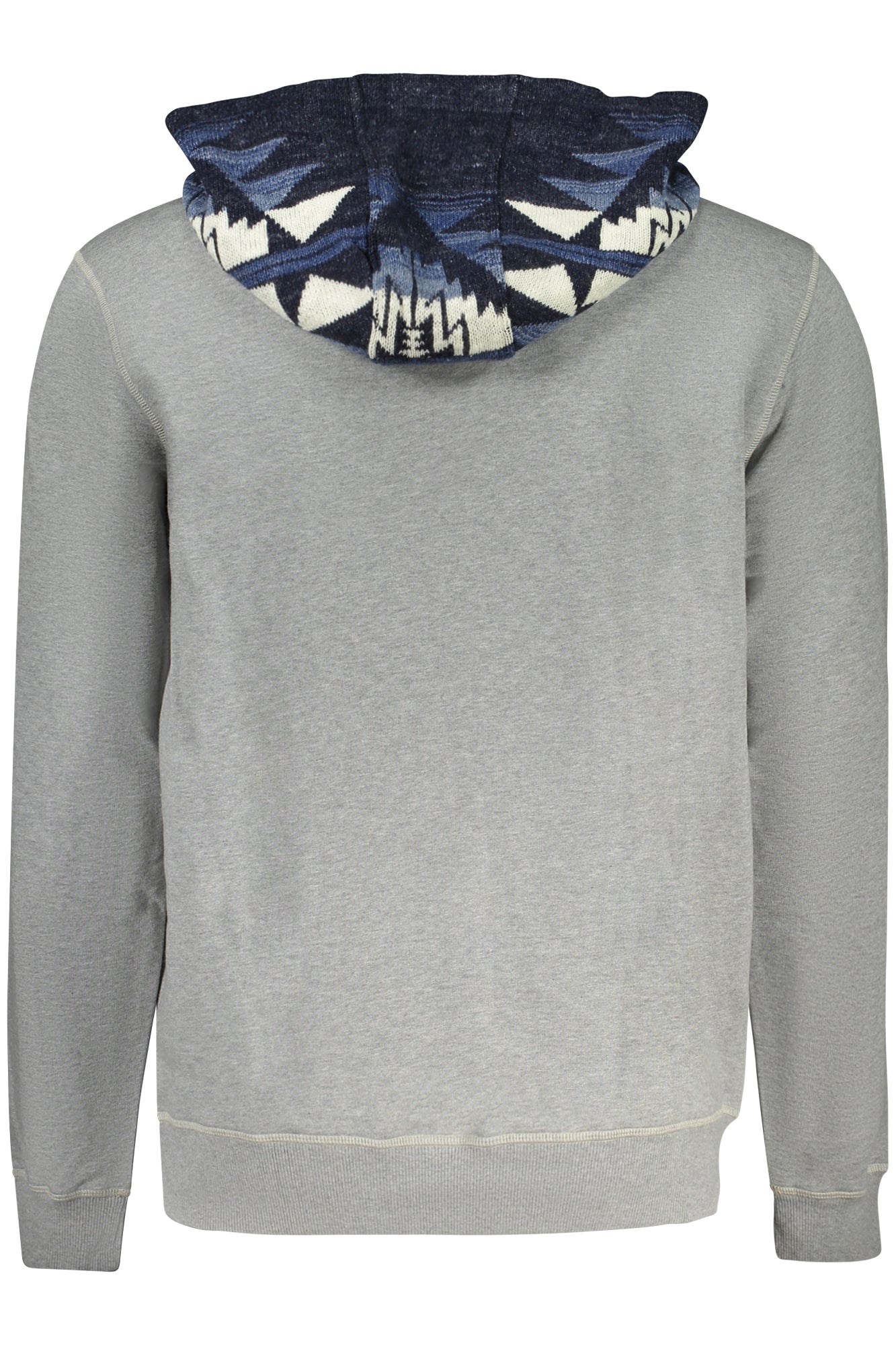 M4BQ22KCH10_GRMRH – Herren Kapuzensweatshirt Grau - Gefüttert mit Kängurutasche & Details – Größe: S, M, L – Farbe: Grigio