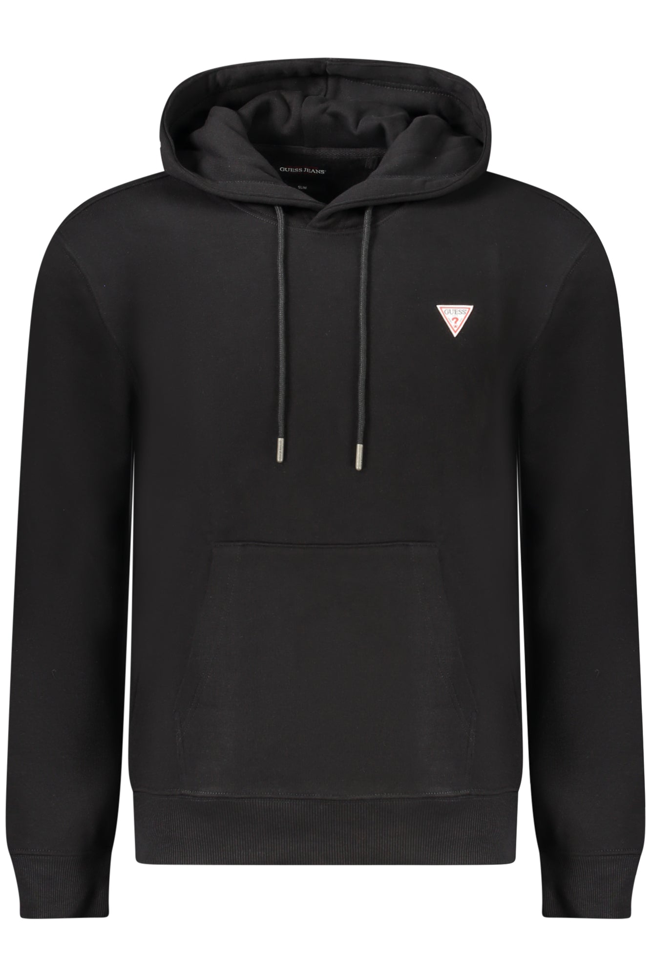 M4YQ22K9V31_NEJBLK – Herren Schwarz Hoodie Slim Fit aus Bio-Baumwolle mit Kängurutasche – Größe: S, M, L, XL, 2XL – Farbe: Nero