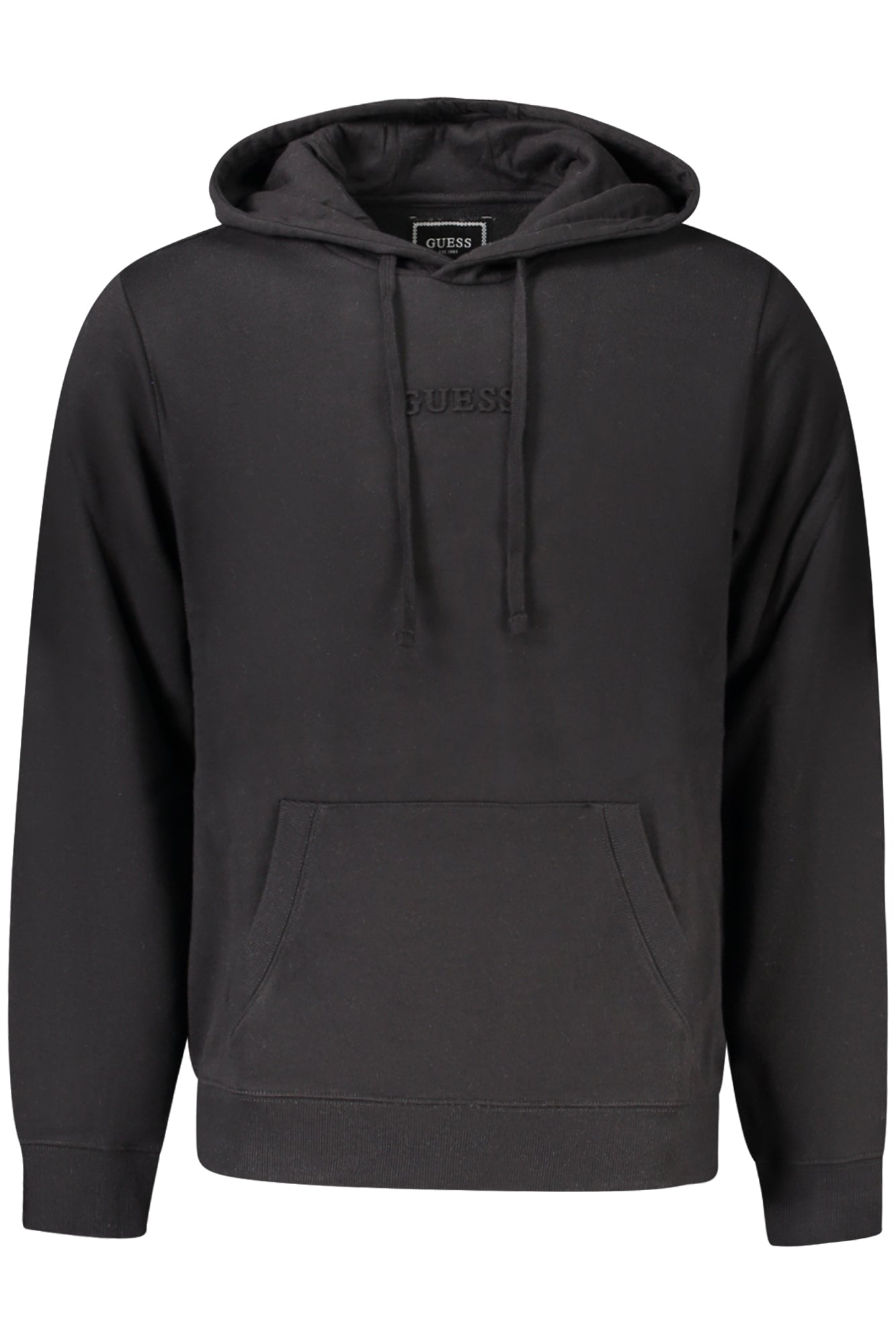 M4BQ45K9YH1_NEJBLK – Herren Bio-Baumwoll Hoodie Schwarz - Regular Fit ohne Reißverschluss – Größe: S, M, L, 2XL – Farbe: Nero