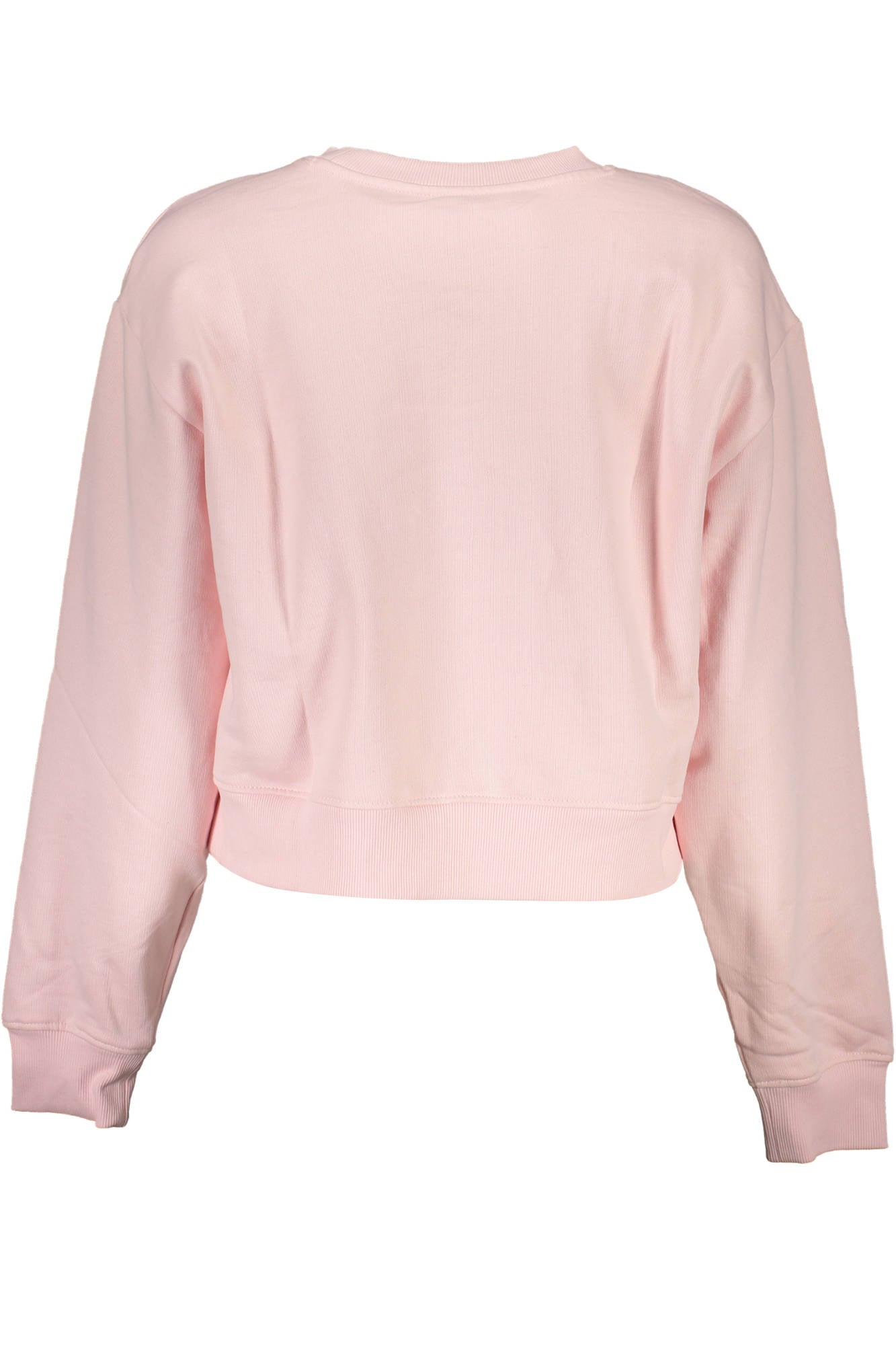 W2RQ05K9YI0_ROSA_G6K9 – Rosa Herrenpullover aus Bio-Baumwolle mit Logo-Druck – Langarm, Rundhals – Größe: XL, 2XL – Farbe: Rosa