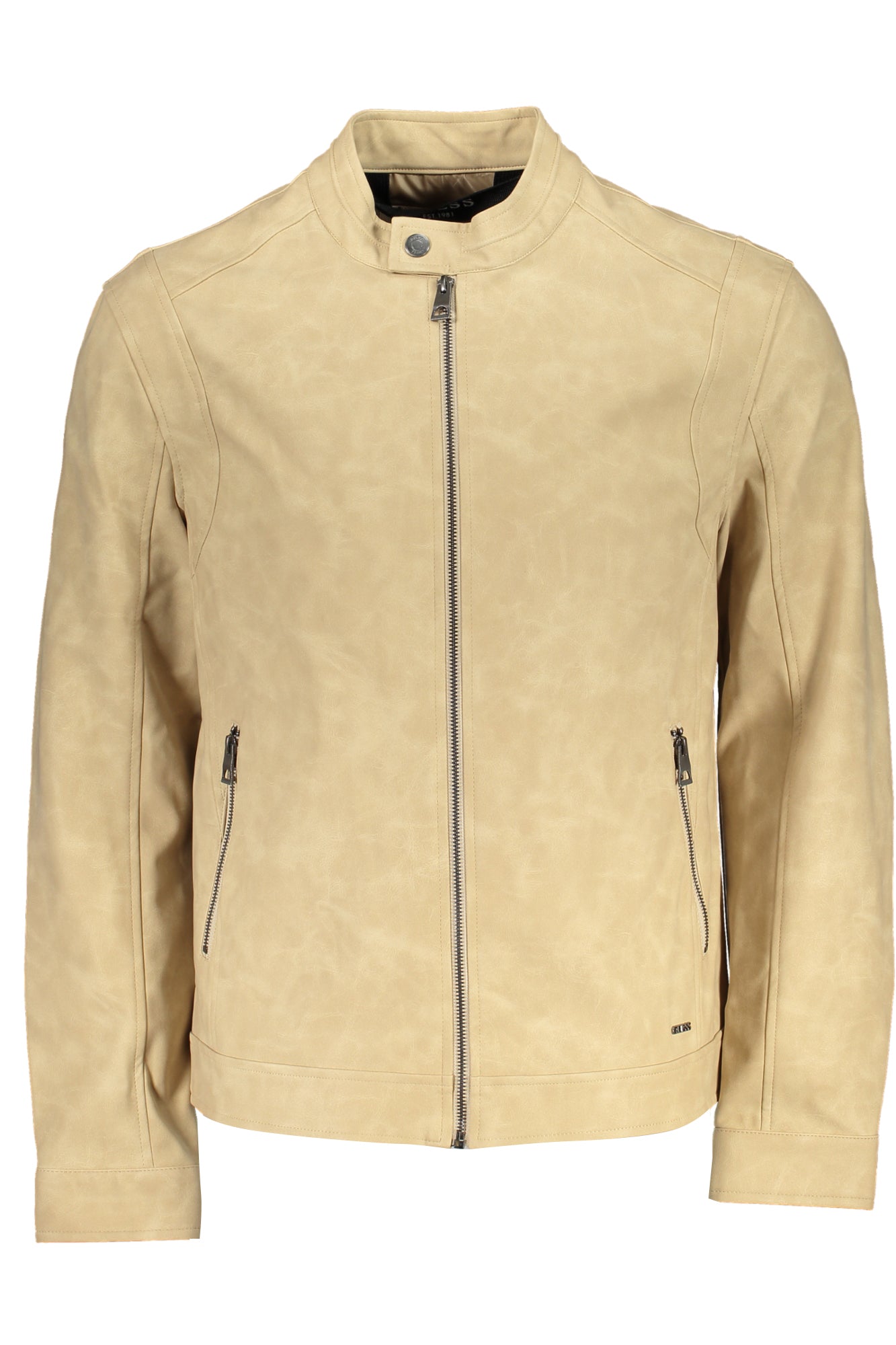 M3YL00WFHA0_BEG1DR – Elegante Beige Herren-Sportjacke mit Taschen und Reißverschluss – Größe: M, 2XL – Farbe: Beige