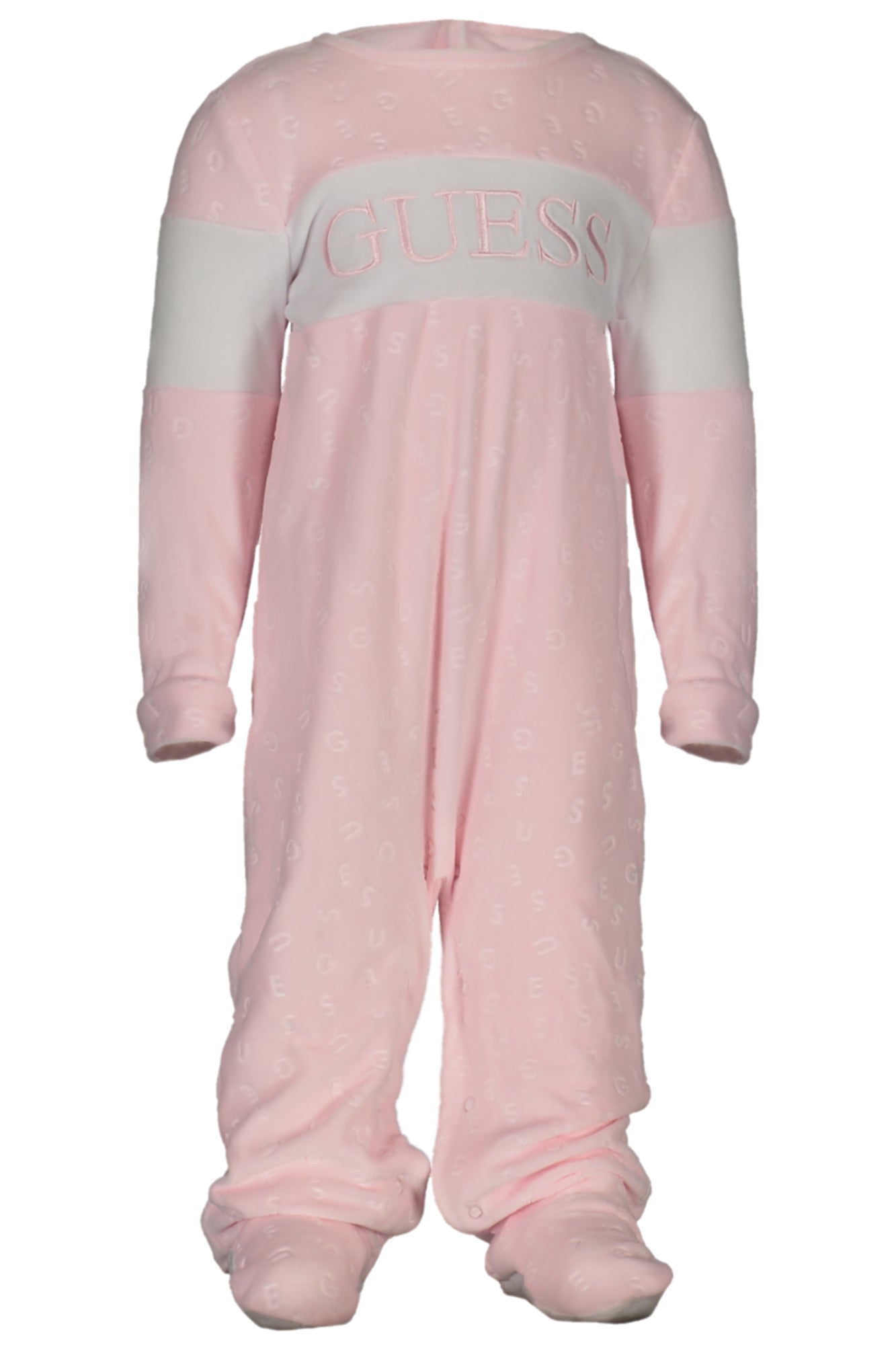 H3BW02KA2X0_RSG6K9 – Rosa Langarm-Mädchenjacke aus Chenille mit Druckknöpfen hinten – Größe: 6-9M, 12M – Farbe: Rosa