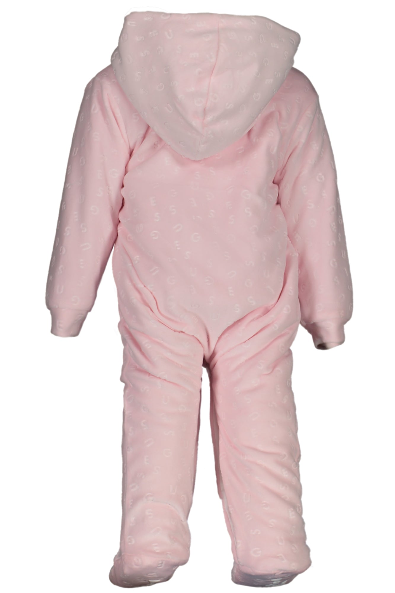 H3BW03KA2X0_RSG6K9 – Rosa Mädchenjacke aus Chenille mit Kapuze und Kontrastdetails – Größe: 6-9M, 3-6M, 0-3M – Farbe: Rosa