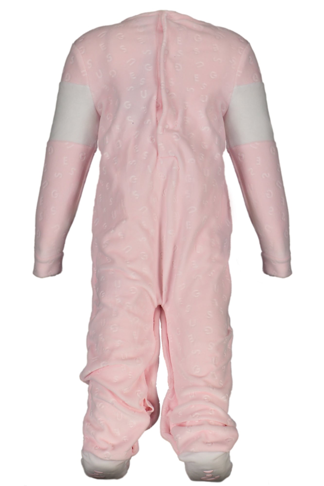 H3BW02KA2X0_RSG6K9 – Rosa Langarm-Mädchenjacke aus Chenille mit Druckknöpfen hinten – Größe: 6-9M, 12M – Farbe: Rosa