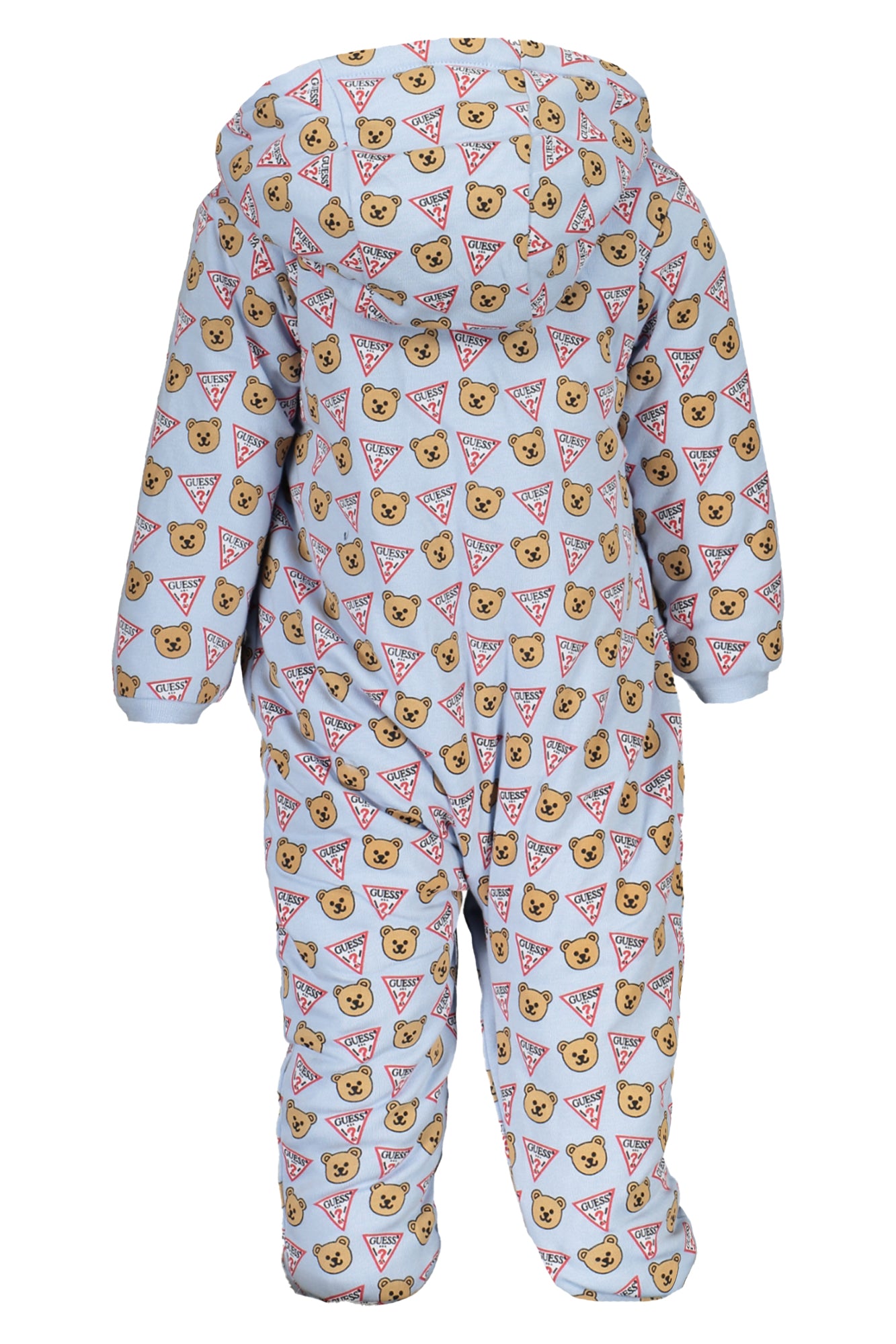 H3YW16KA6W4_AZFTBL – Kinderjacke Blau aus Bio-Baumwolle mit Kapuze und Kontrastdetails – Größe: 6-9M – Farbe: Azzurro