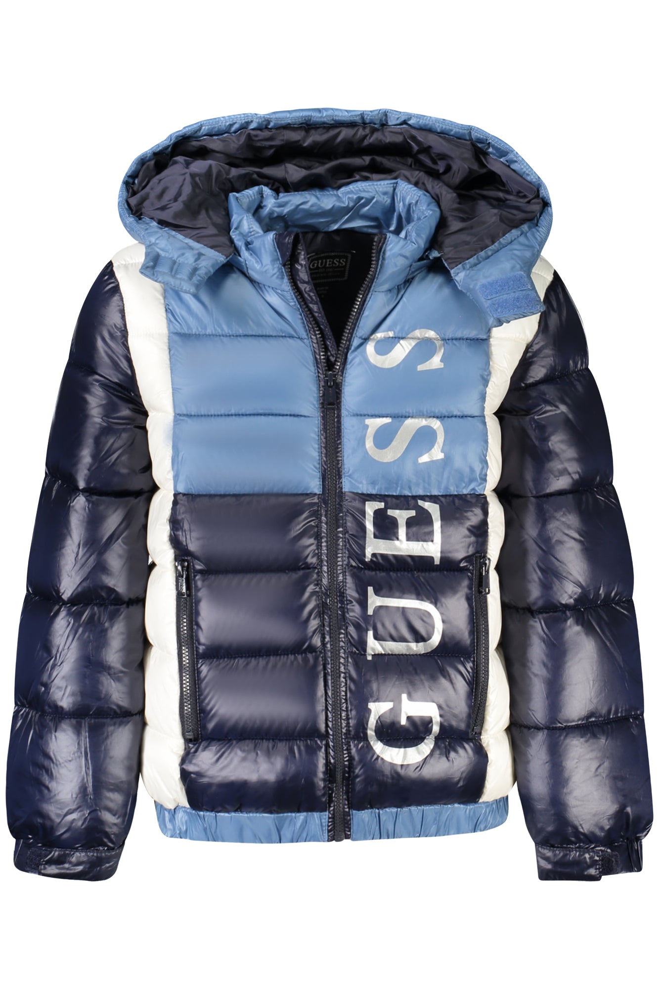 N4BL06WEGY0_BLFB6N – Blaue Kinderjacke mit Kapuze und Reflektoren - Stylish und Praktisch – Größe: 5A, 7A, 4A, 6A, 3A – Farbe: Blu