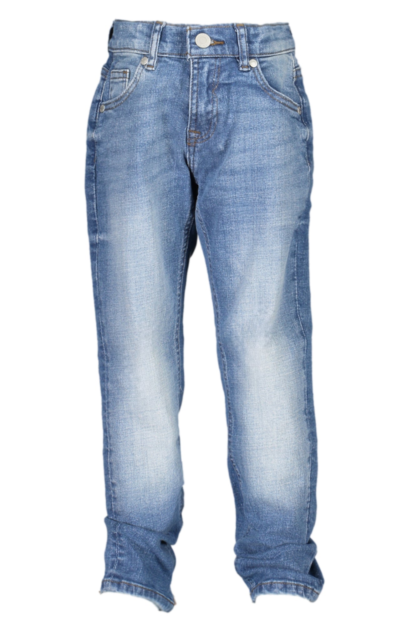 L3YA02D52Z0_BLRRYD – Mädchenblaue Denim-Jeans mit Used-Look und verstellbarem Bund – Größe: 14A, 10A, 7A, 12A, 8A – Farbe: Blu