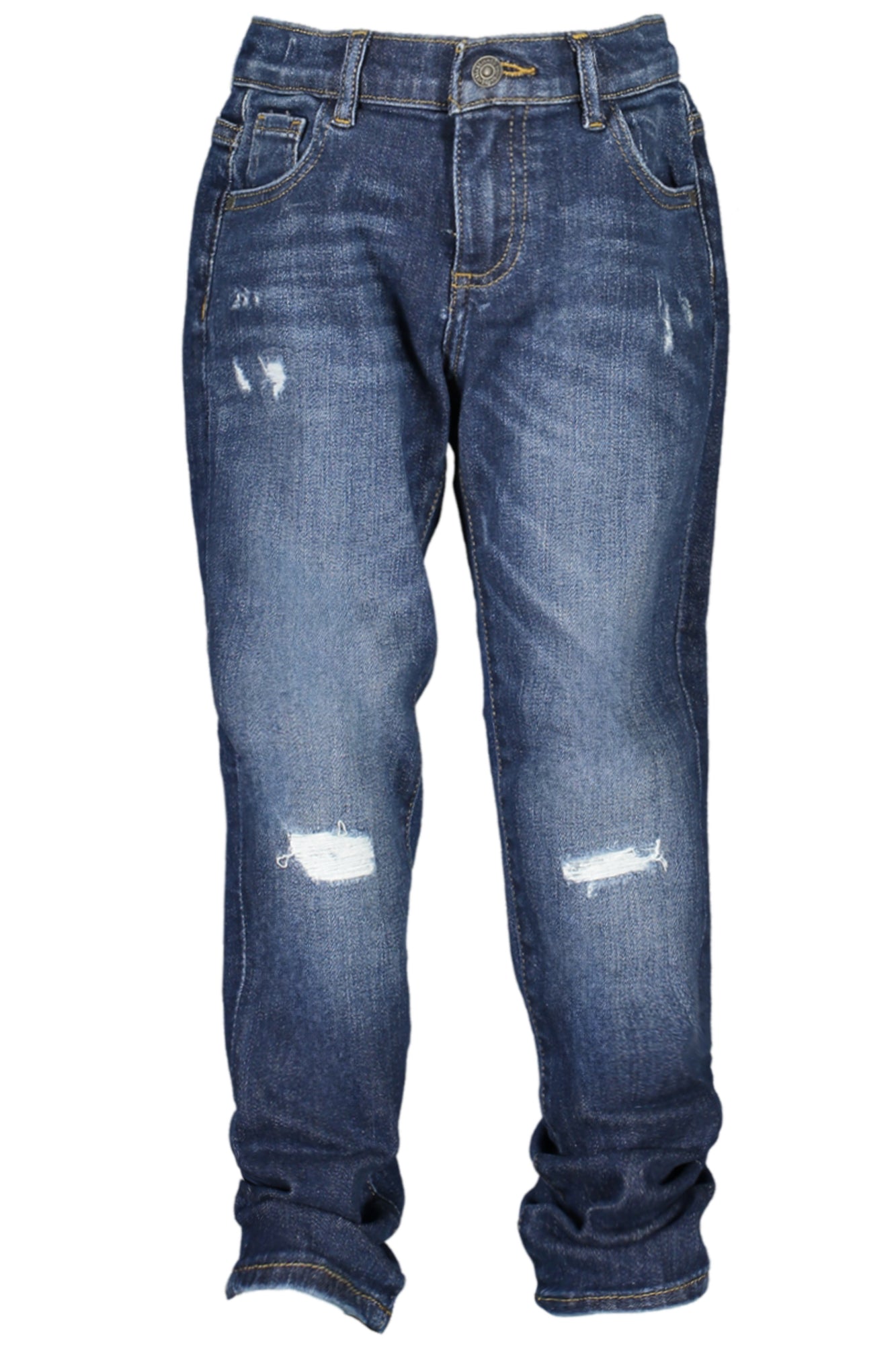 N3BA11D4GV0_BLJPNW – Kinder Slim Fit Jeans Blau - Washed Look, Verstellbar, Bio-Baumwolle – Größe: 12M, 18M, 24M, 3-6M, 4A, 7A – Farbe: Blu