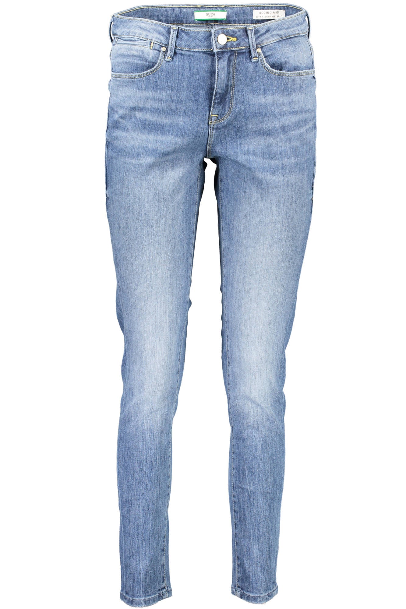 W1RA03D4B11_AZZURRO_BUFS – Ultra Skinny Damen Jeans Blau - 5 Taschen, Mid-Rise, Reißverschluss – Größe: 24 L30, 25 L30, 26 L30, 27 L30, 28 L30, 29 L30 – Farbe: Azzurro