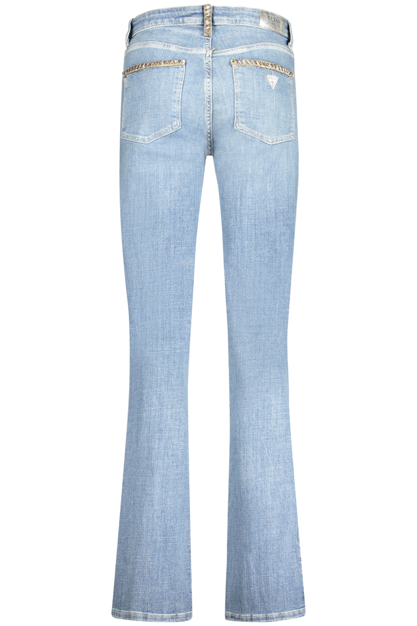 W4RA15D5922_AZGOM3 – Damen-Jeans mit Strass & verwaschenem Look – Nachhaltiger Denim – Größe: 25L34, 26L34, 27L34, 28L34, 29L34, 30L34, 31L34, 32L34 – Farbe: Azzurro