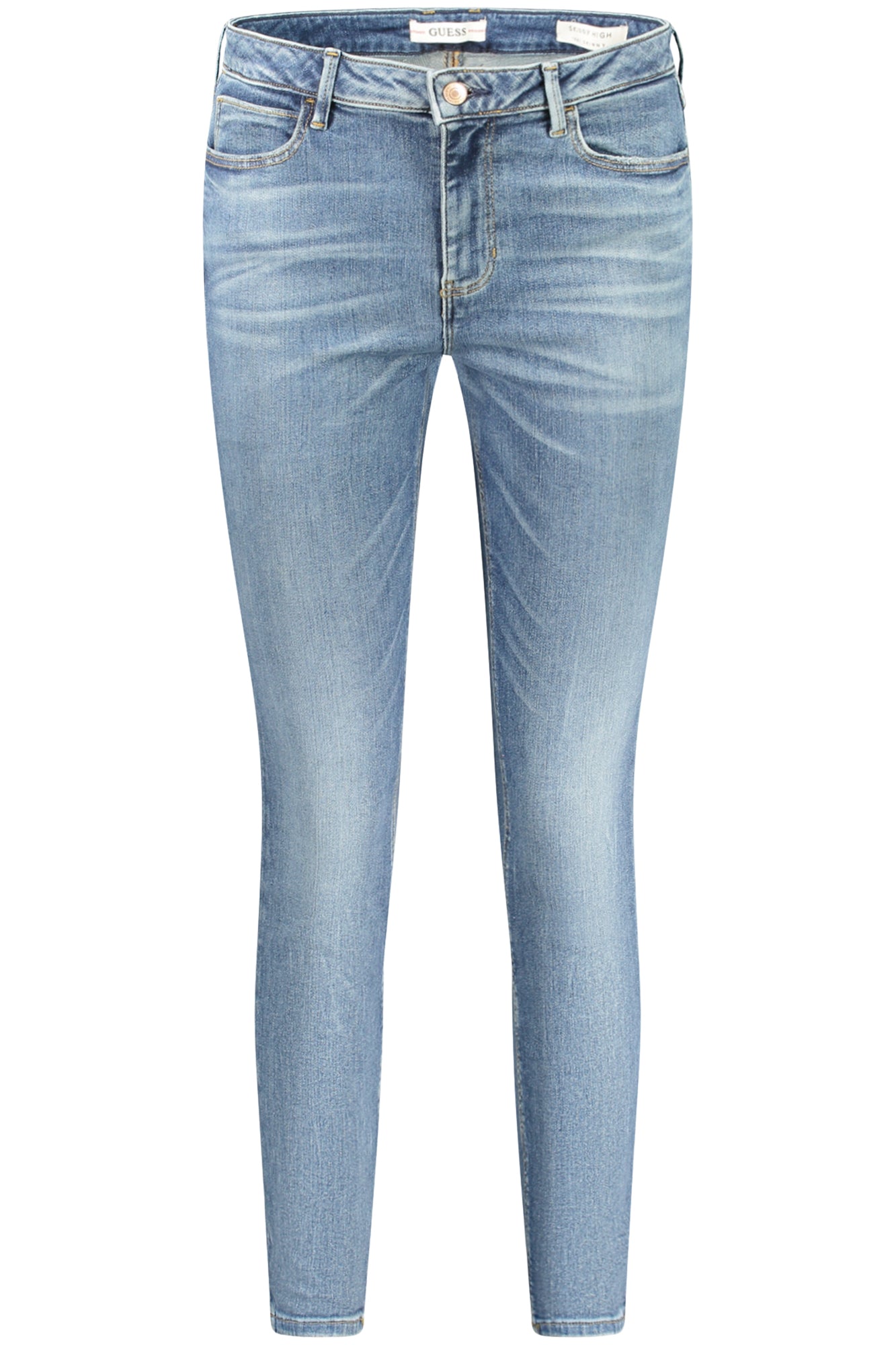 W2YA46D4Q02_BLCMD1 – Nachhaltige Damen Skinny Jeans Blau - High Waist Denim mit Logo – Größe: 25L29, 26L29, 27L29, 28L29, 29L29, 30L29, 31L29 – Farbe: Blu