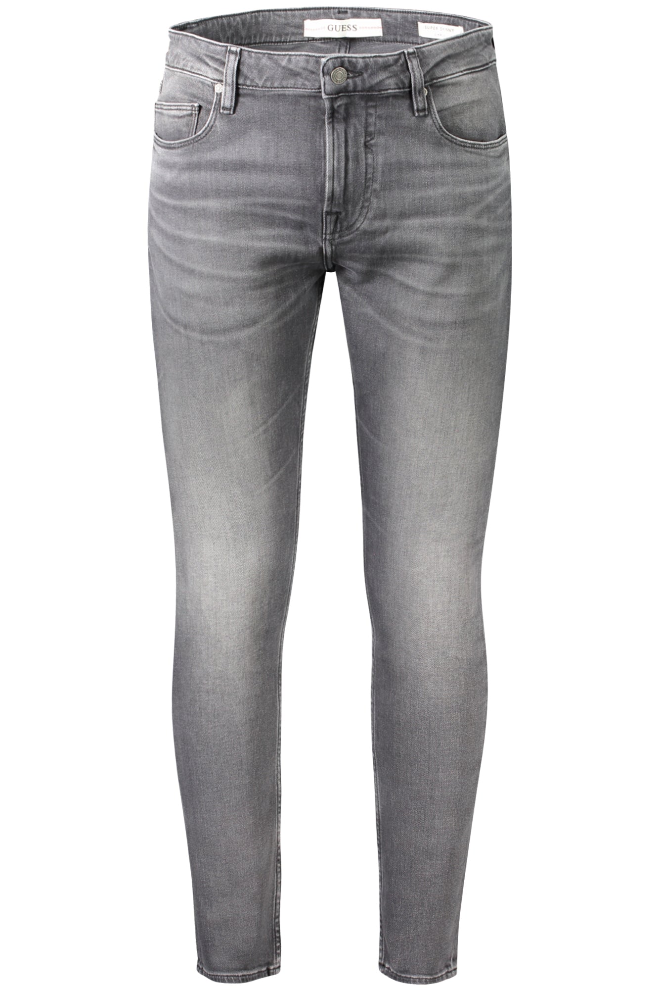 M2YA27D4Q52_GR2CRG – Graue Herren Super Skinny Jeans mit 5 Taschen und Logo – Chris Modell – Größe: 28L32, 29L32, 30L32, 32L32, 34L32 – Farbe: Grigio