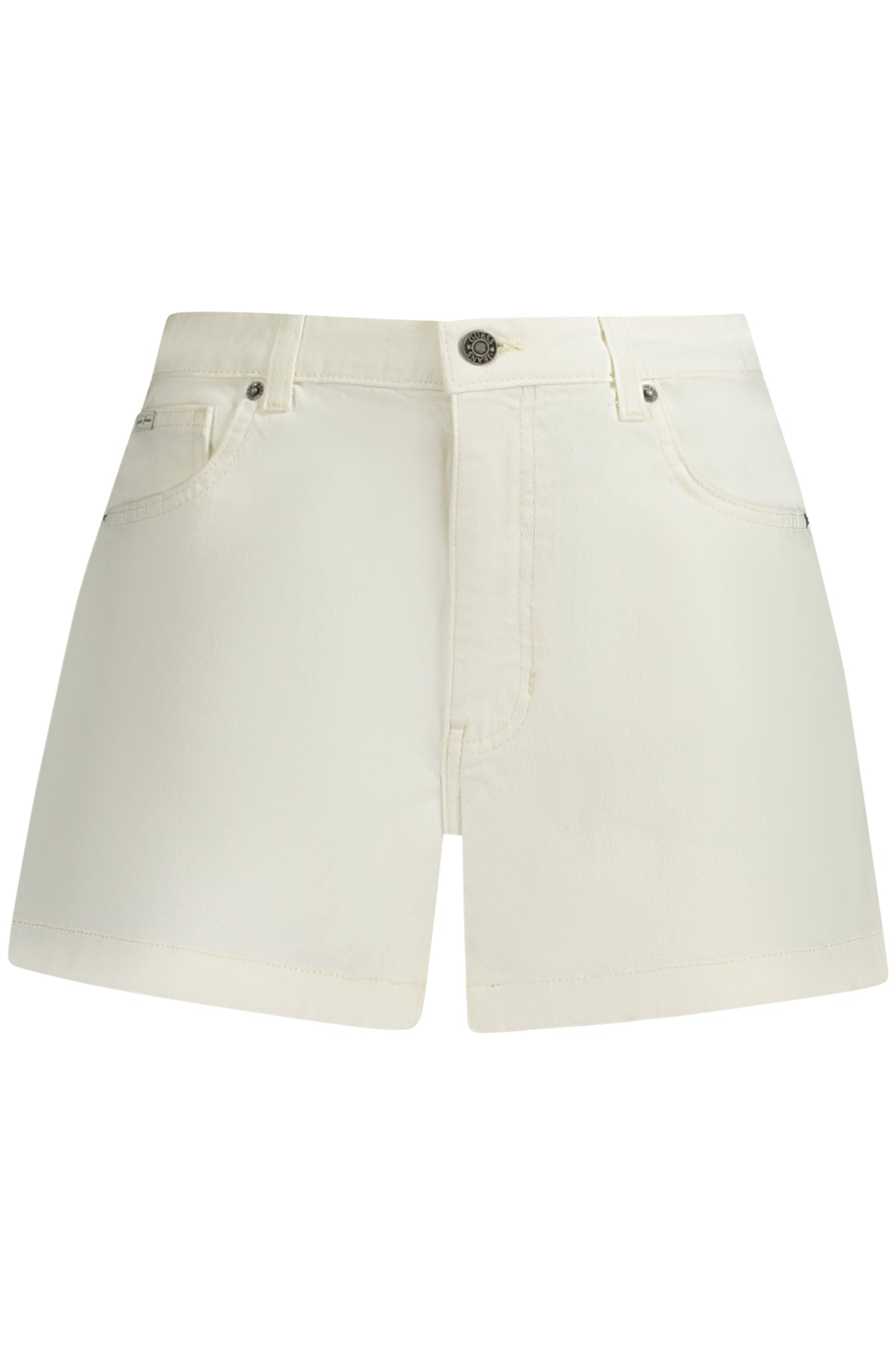 W5GD0SD5M62_BIGJWI – Weiße Damen-Jeansshorts mit 5 Taschen – Ideal für Mütter – Größe: 25, 26, 27, 28, 29, 30, 31 – Farbe: Bianco