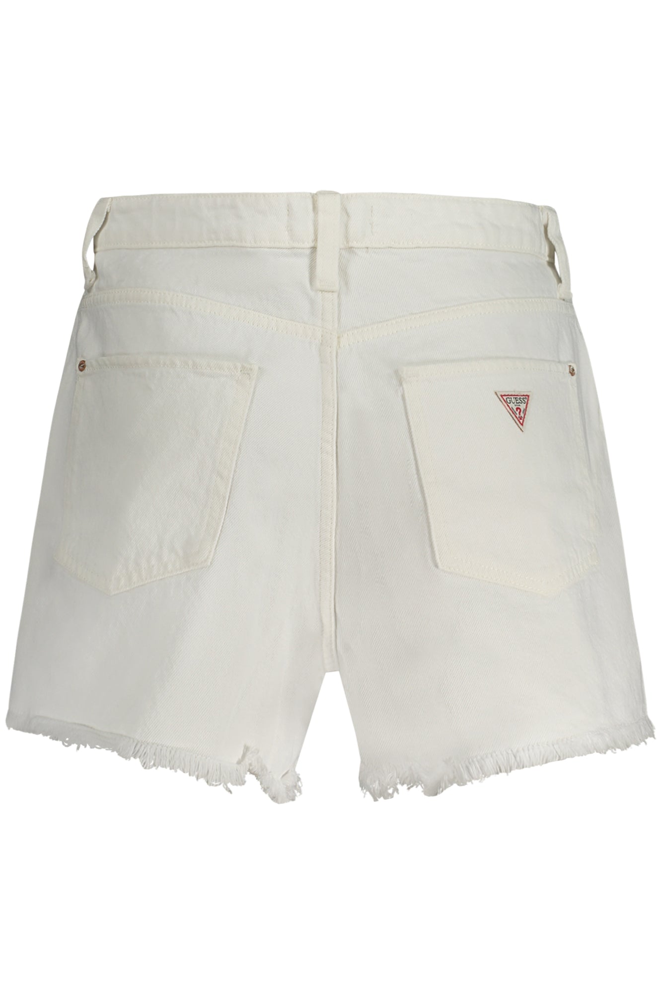 W4GD74DEN0_BIF0E1 – Weiße Damen Jeans Shorts, Used-Look, recycelte Baumwolle – Größe: 24, 25, 26, 27, 28, 29, 30 – Farbe: Bianco