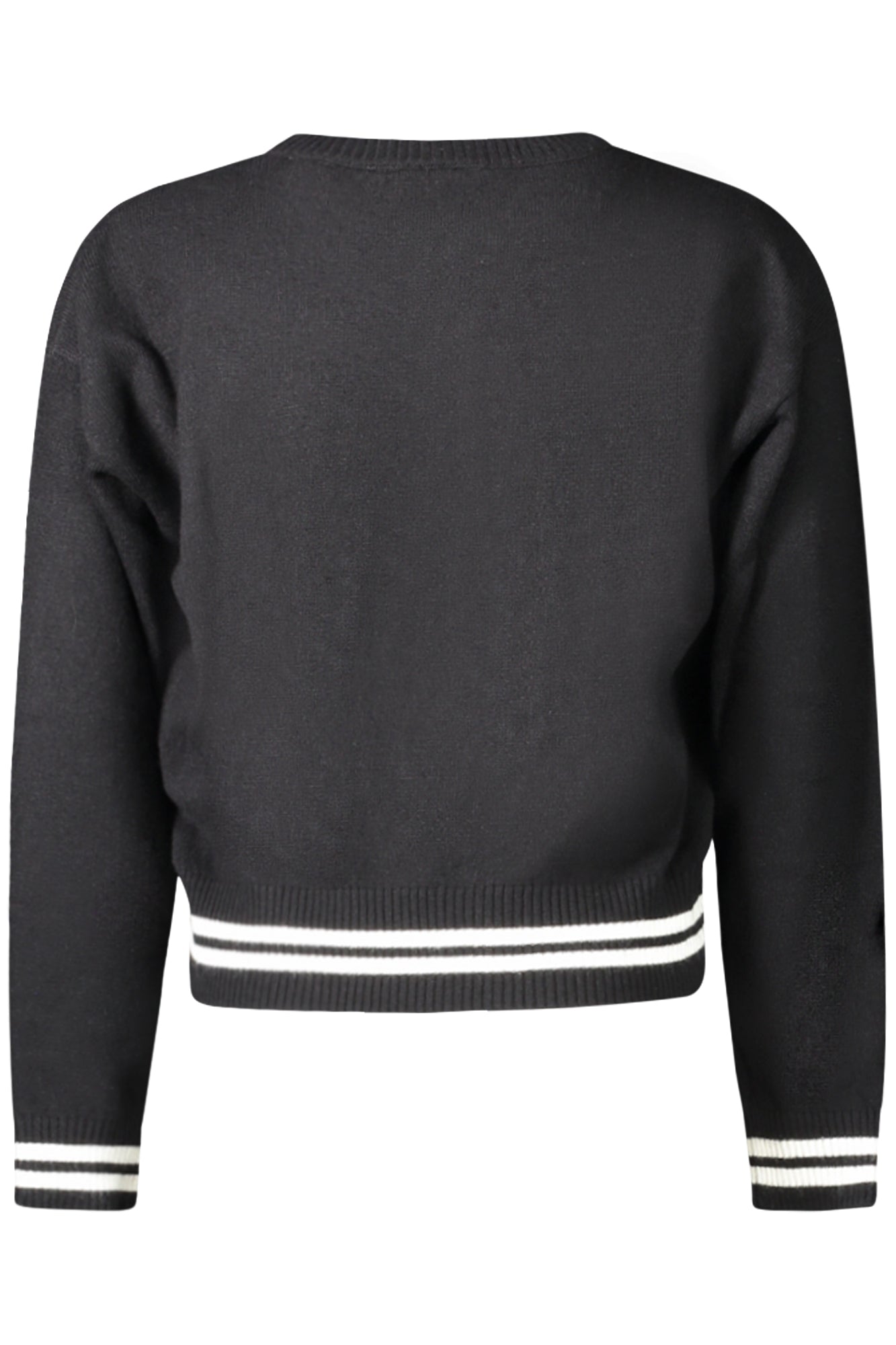 J4YR05Z3FV0_NEJBLK – Mädchen-Pullover: Schwarzes Langarmshirt mit Stickerei & Logo – Größe: 8A, 10A – Farbe: Nero
