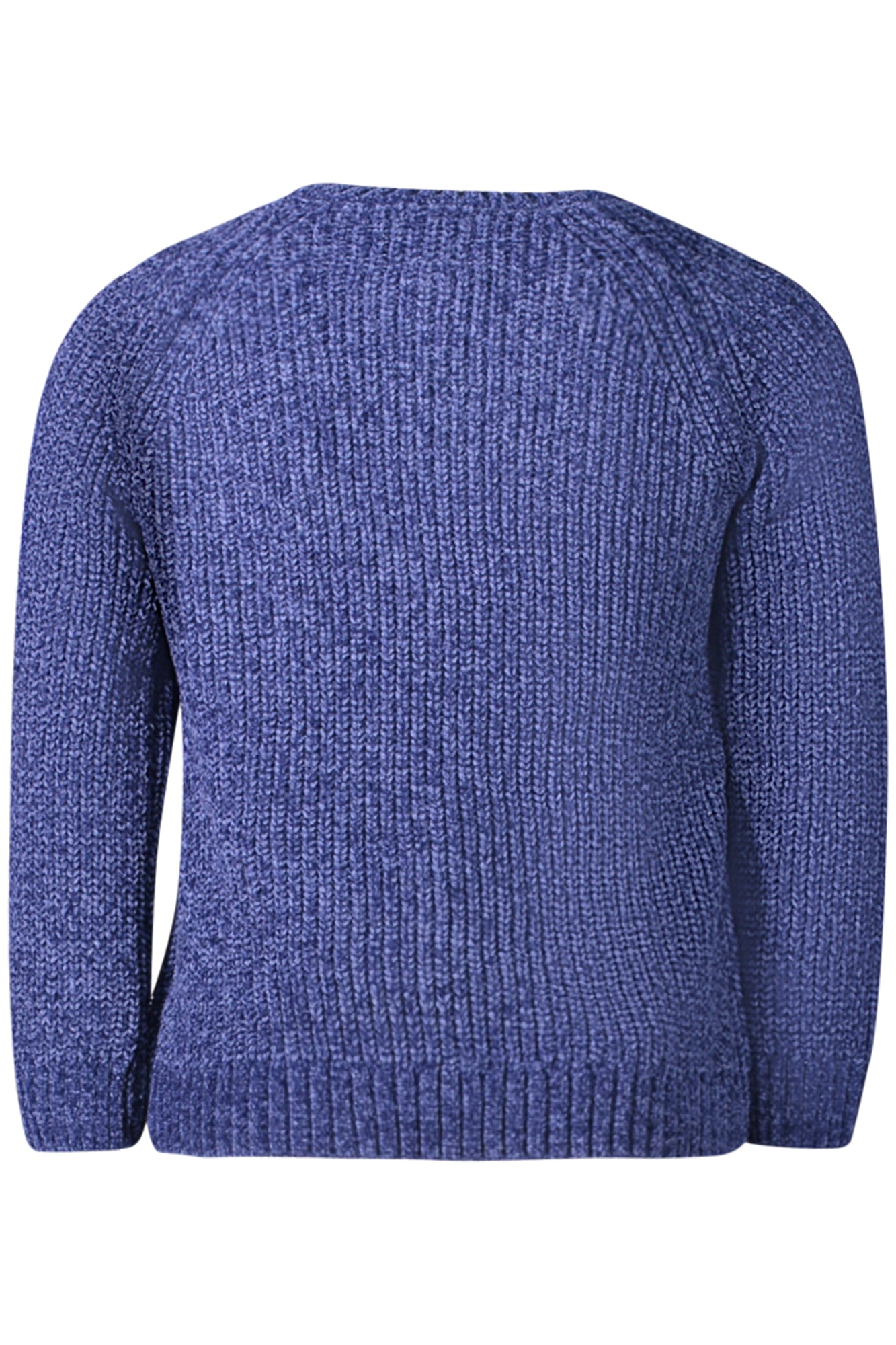 N4BR07Z3O0_BLG791 – Blauer Chenille-Kinderpullover mit Rundhalsausschnitt und Applikation – Größe: 4A, 6A, 7A – Farbe: Blu