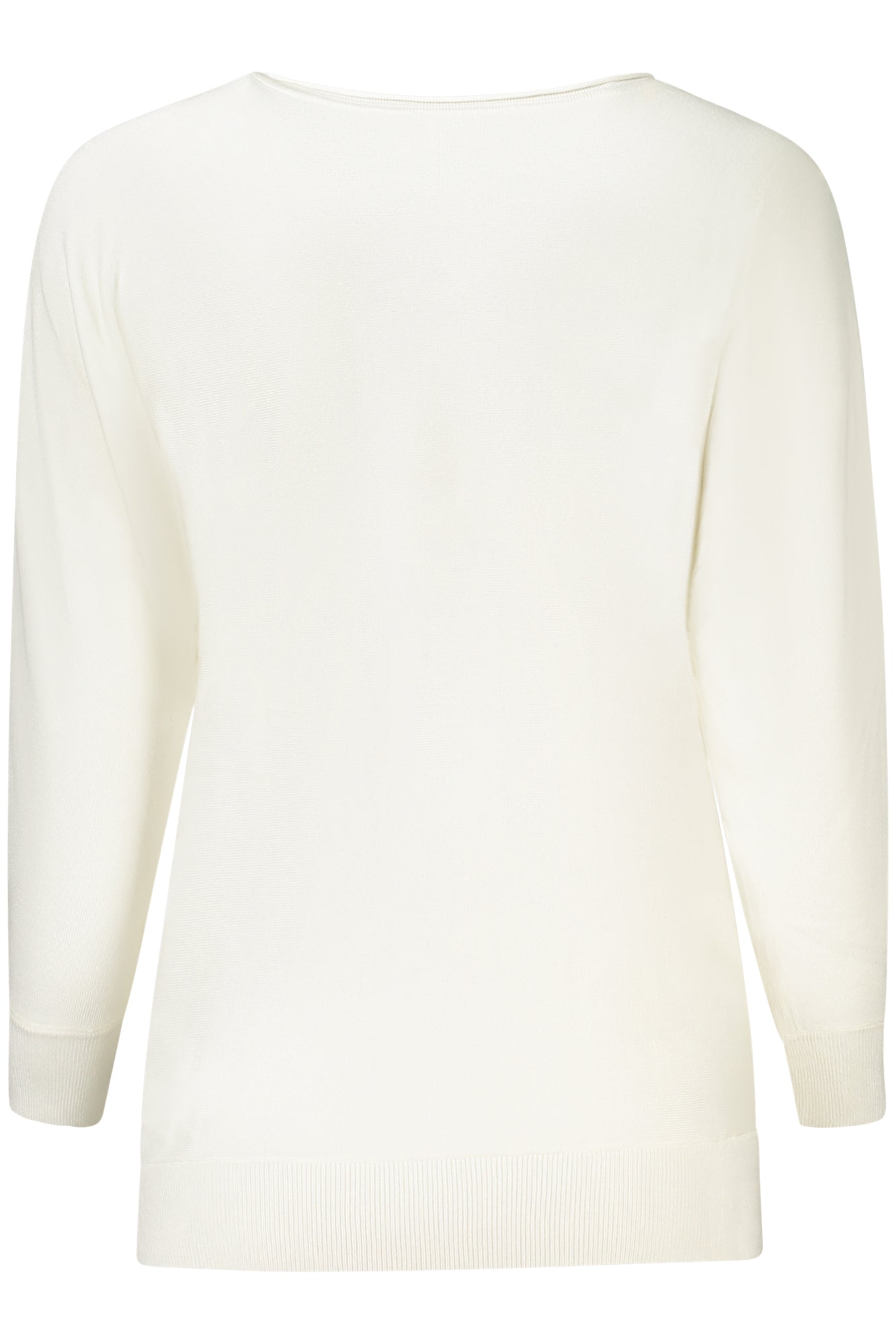 W2YR34Z2V62_BIG012 – Stylischer Damenpullover Weiß - Weiter Ausschnitt & Stickerei-Details – Größe: M, L, XL – Farbe: Bianco