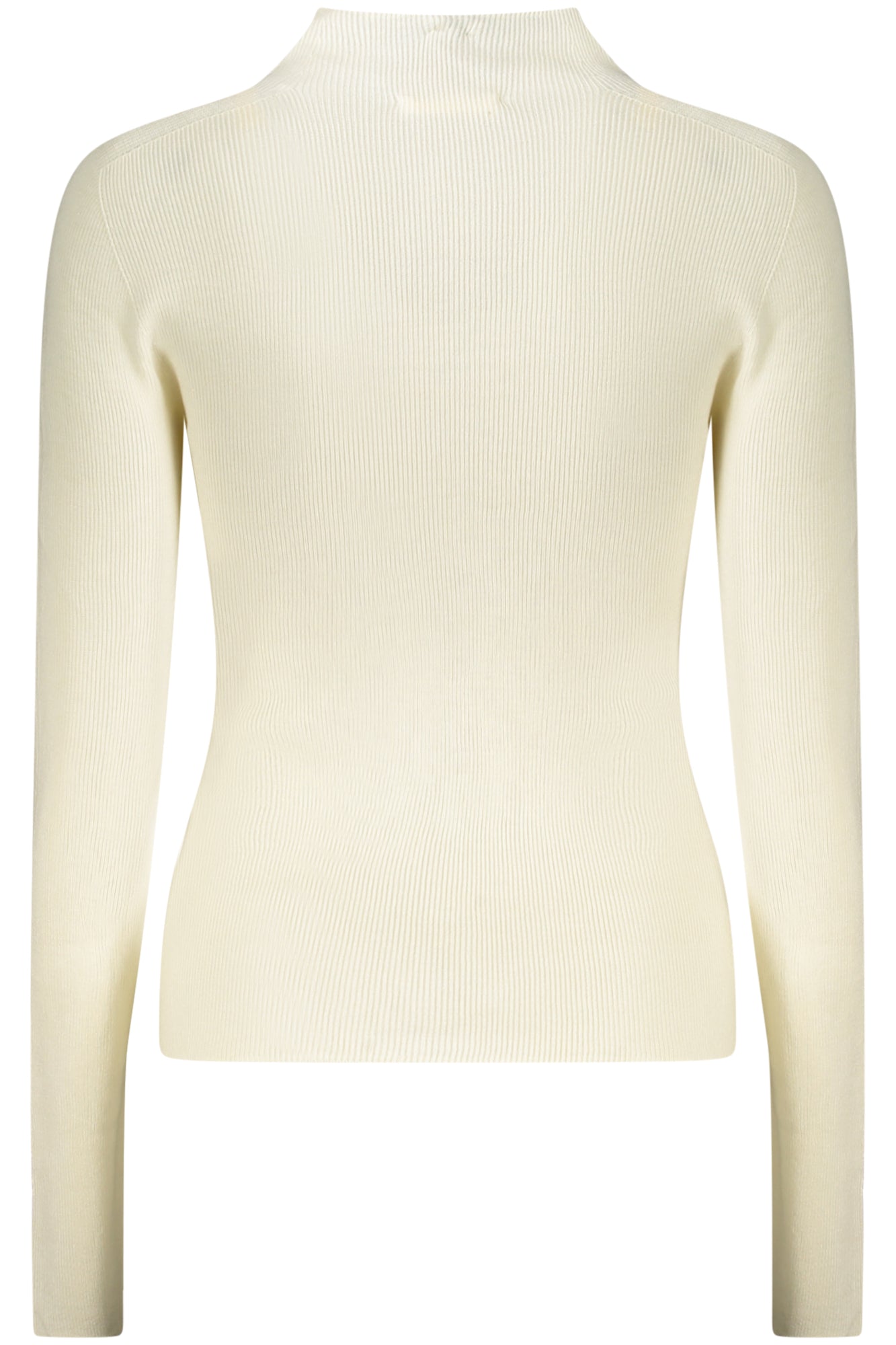 W5BR15Z3OW2_BIG012 – Elegantes Damenpullover in Weiß mit Strass und hohem Kragen – Größe: XS, M, XL – Farbe: Bianco