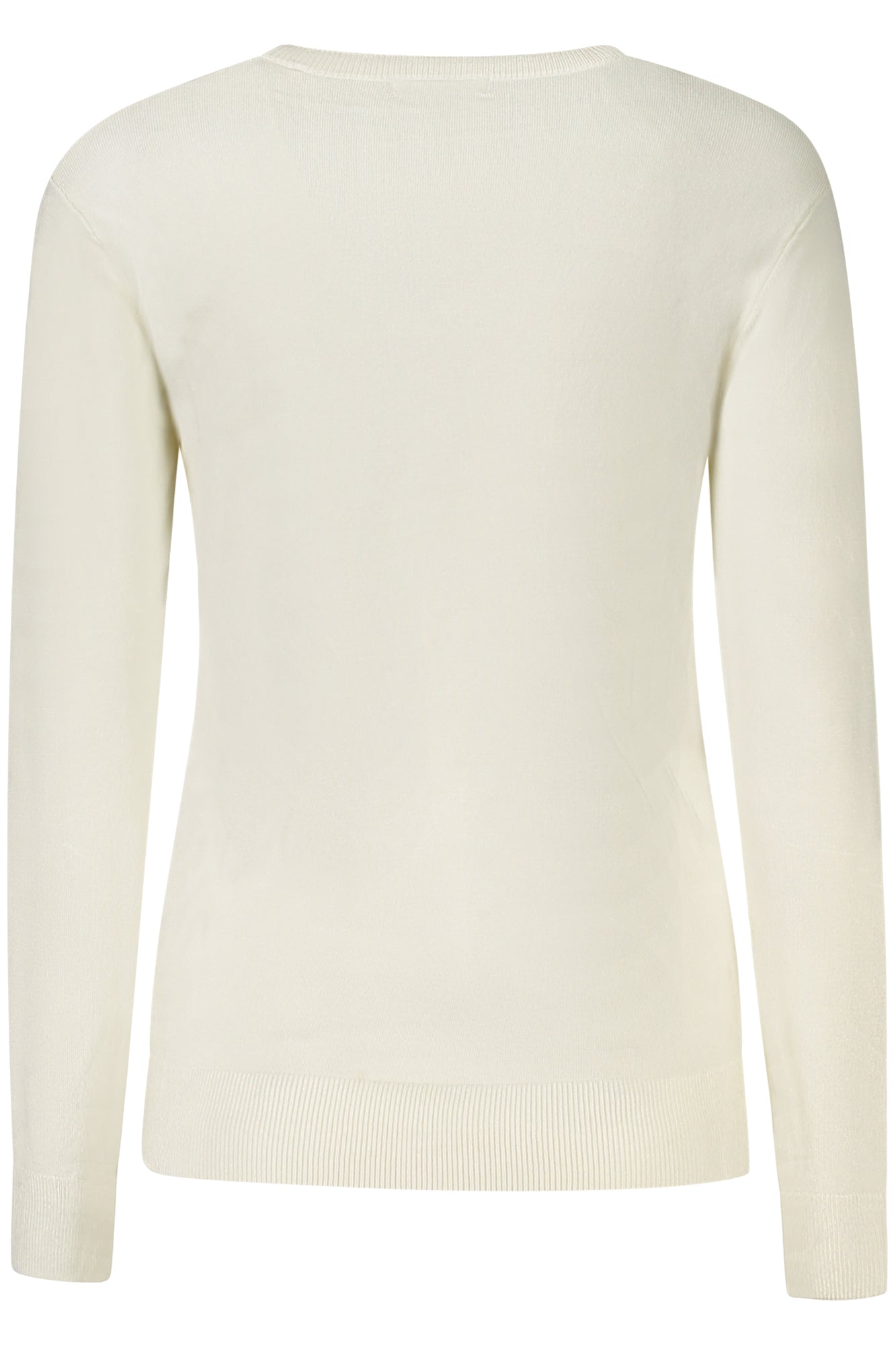 W5BR40Z2NQ2_BIG012 – Eleganter Damenpullover: Weiß, Rundhals, Strass & Stickerei – Größe: S, M, L, XL, 2XL – Farbe: Bianco