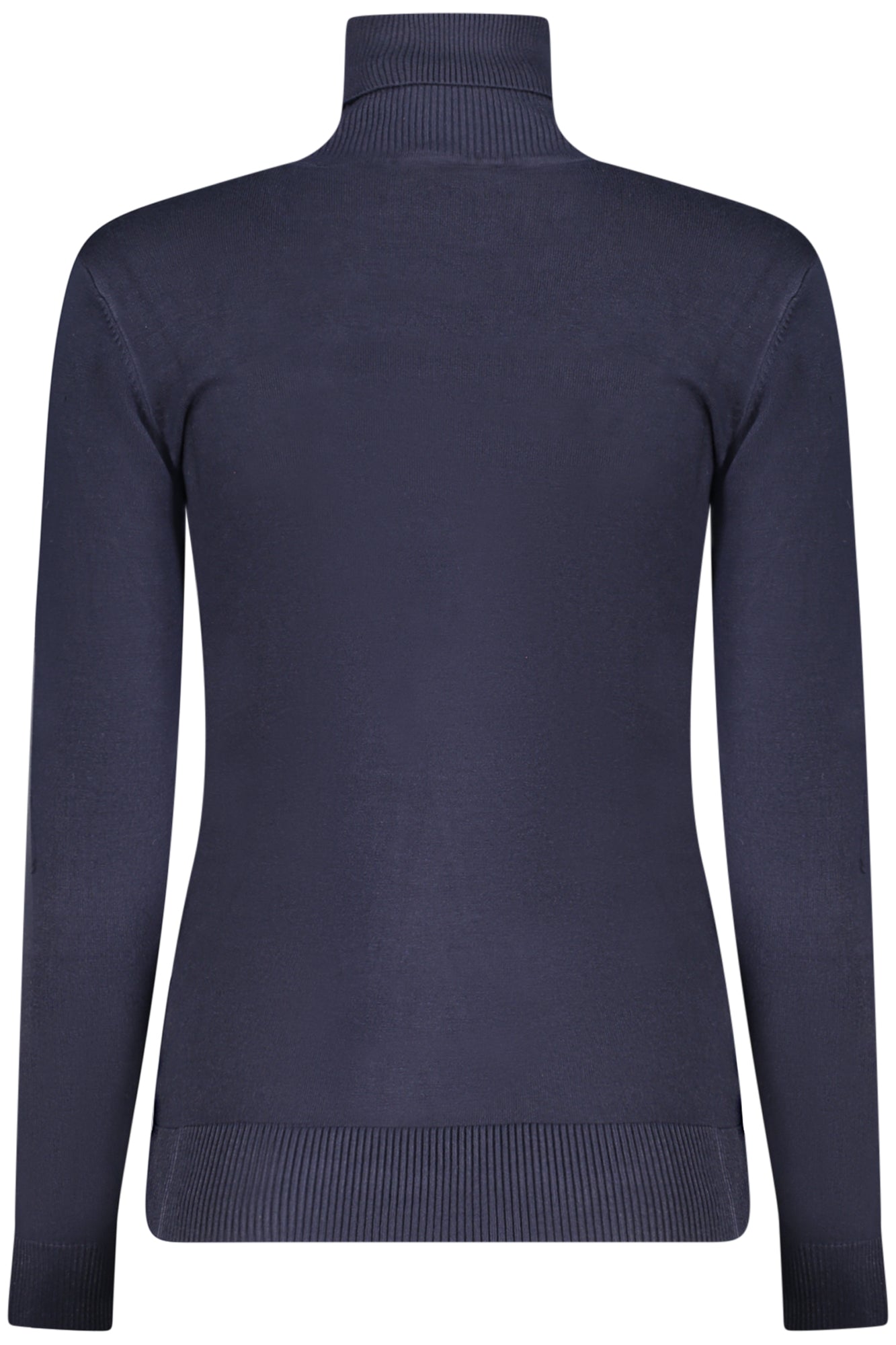 W5BR39Z2NQ2_BLG77G – Eleganter Damenpullover: Blau, Rollkragen, Stickerei & Strass – Größe: S, M, L, XL, 2XL – Farbe: Blu