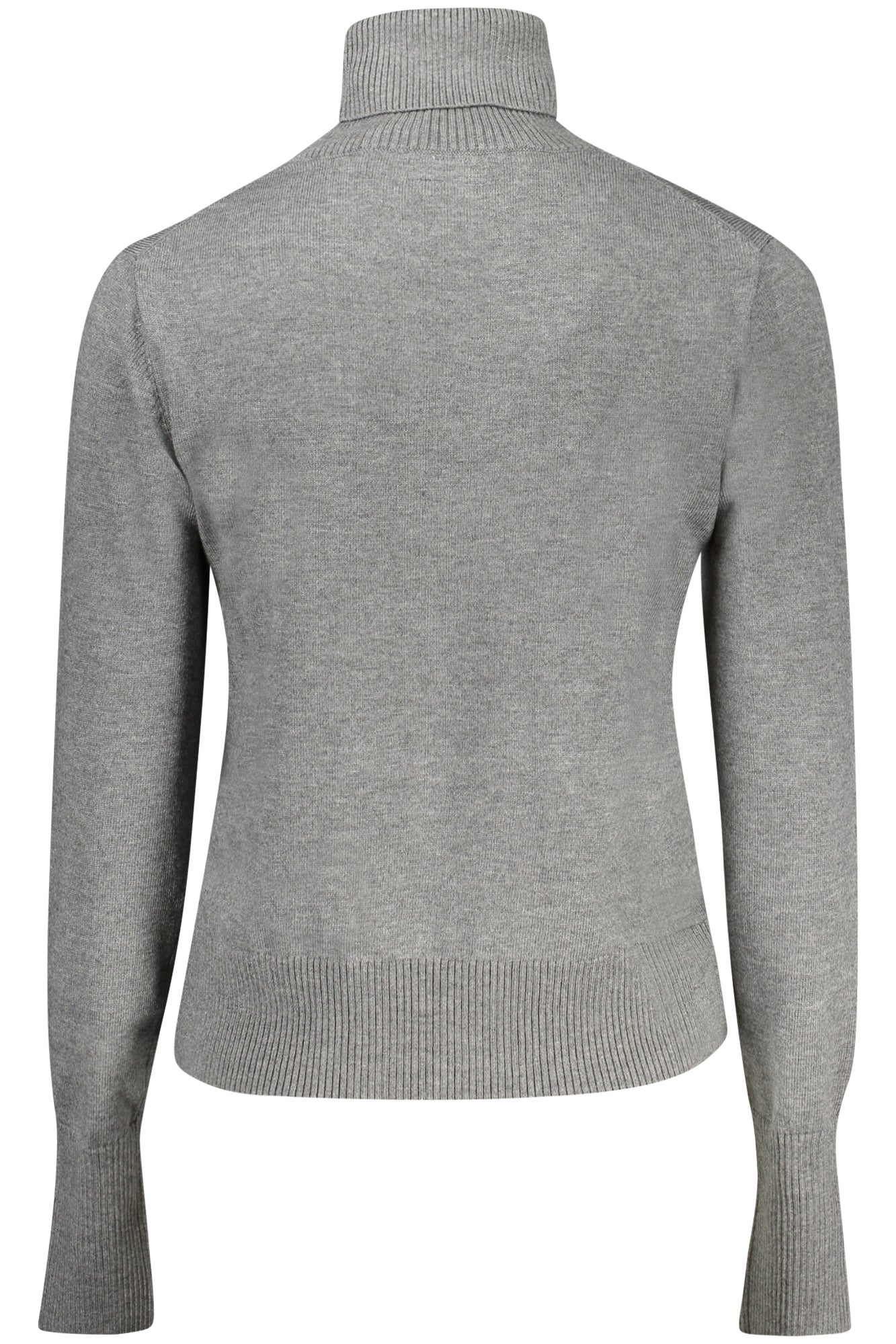 W4BR15Z3HO2_GRH91E – Grauer Damenpullover mit Rollkragen und Logo-Stickerei – Größe: S, M, L, XL – Farbe: Grigio
