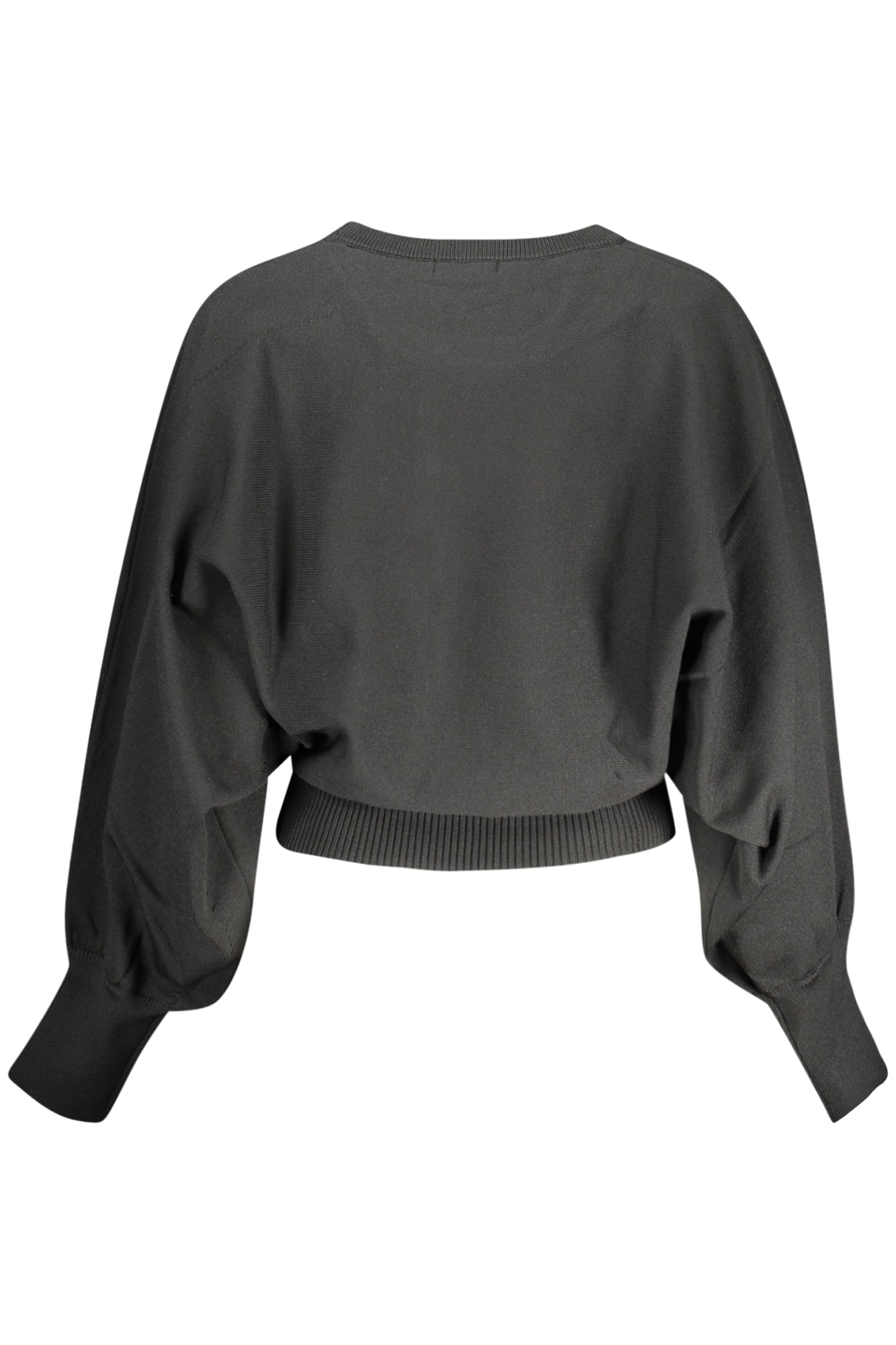W5RR27Z2Q42_NEJBLK – Eleganter Damenpullover Schwarz mit Rundhals & Logodetail – Größe: XS, S, M, L – Farbe: Nero