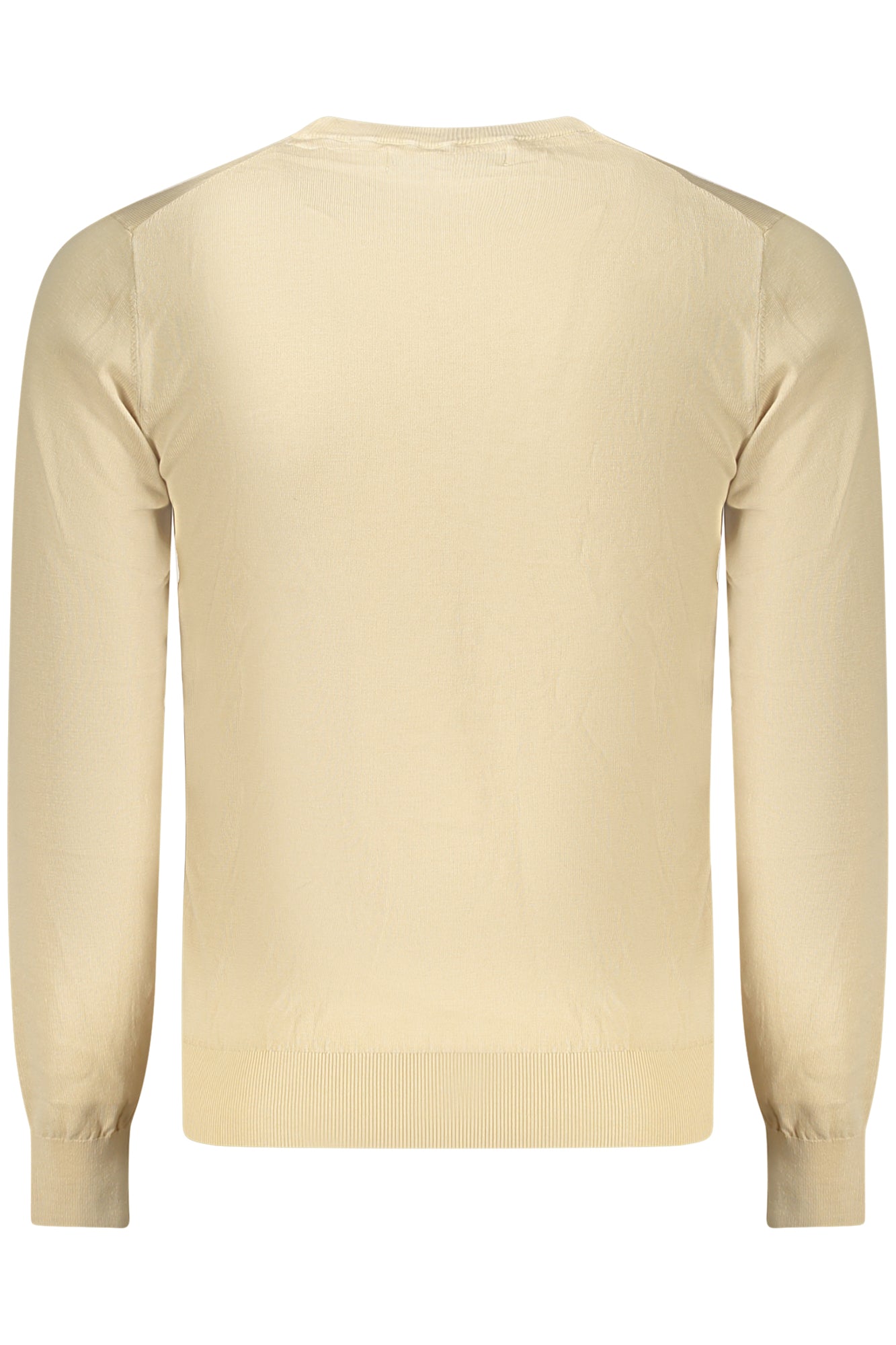 M4GR06Z3DN1_BEG1H1 – Herren Pullover aus Bio-Baumwolle mit Stickerei und Logo in Beige – Größe: S, M, L, XL, 2XL – Farbe: Beige