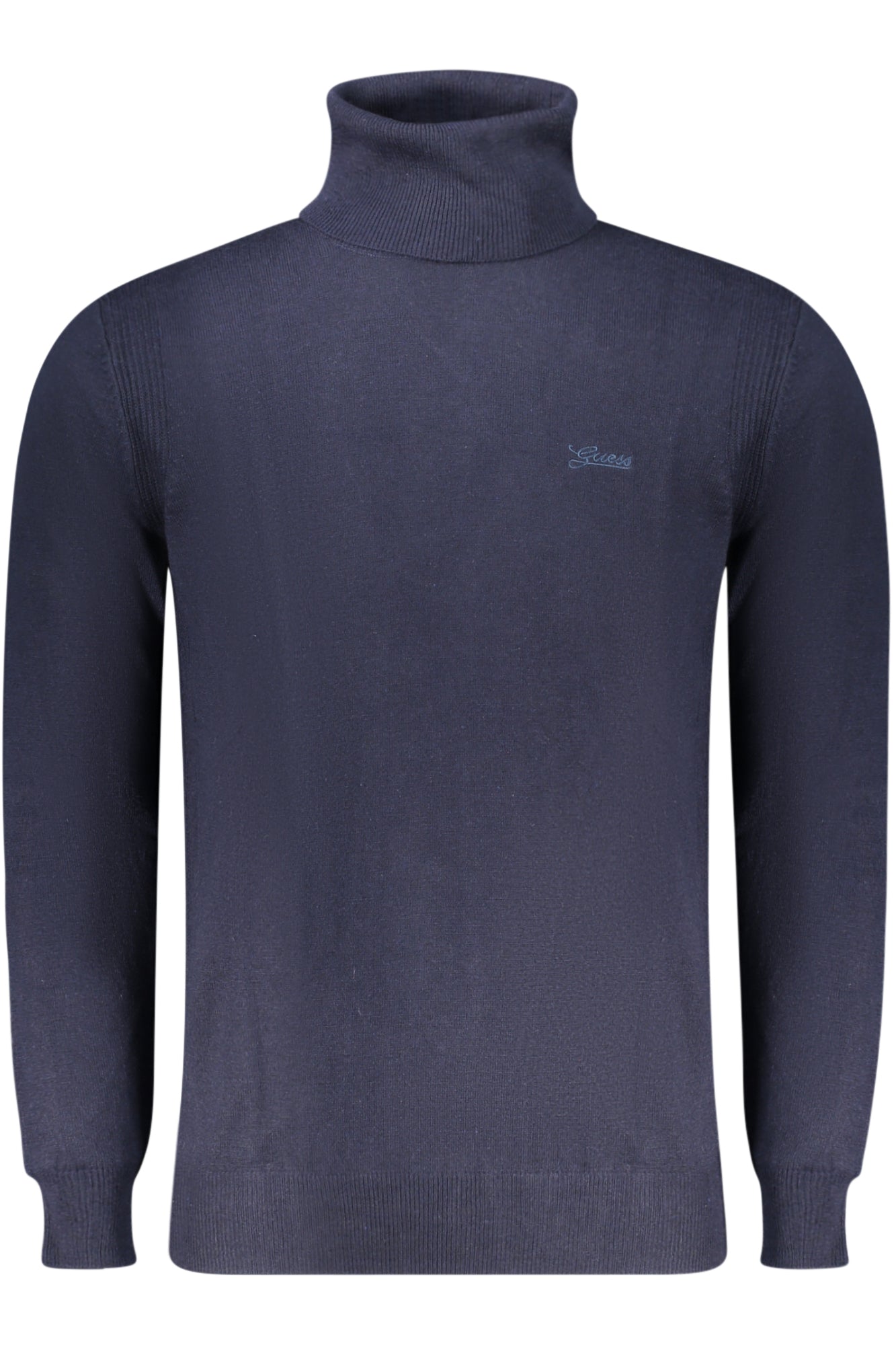 M4BR05Z3H82_BLG7V2 – Elegantes Herrenpullover Blau mit Rollkragen und Kontrastdetails – Größe: M, L – Farbe: Blu