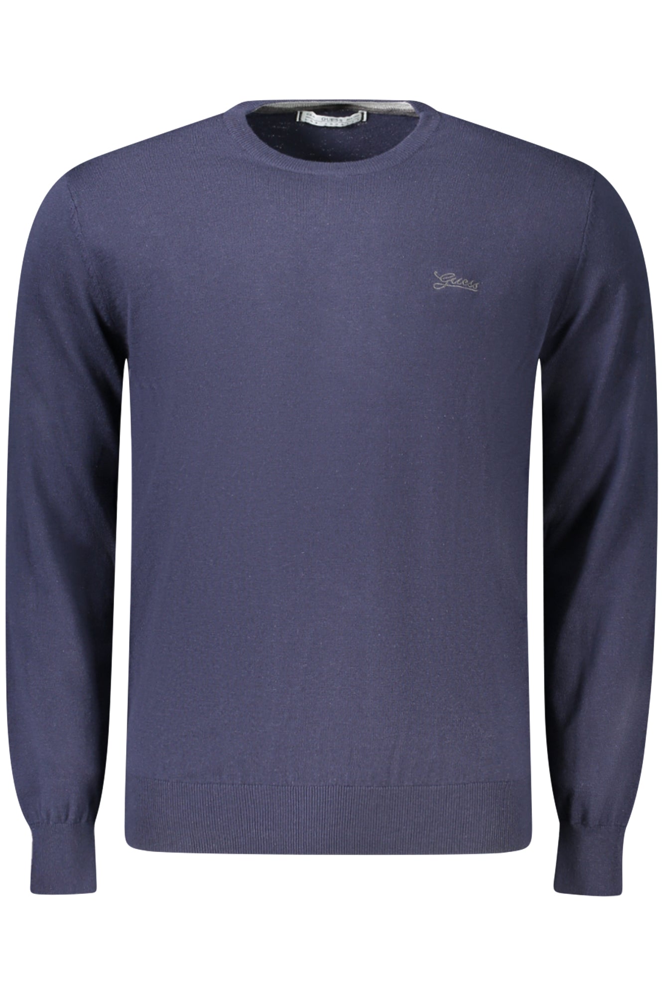 M5RR00Z3KI1_BLG7V2 – Herren Pullover Blau Langarm – Stilvoller Rundhals mit Stickerei – Größe: S, M, L, XL, 2XL – Farbe: Blu
