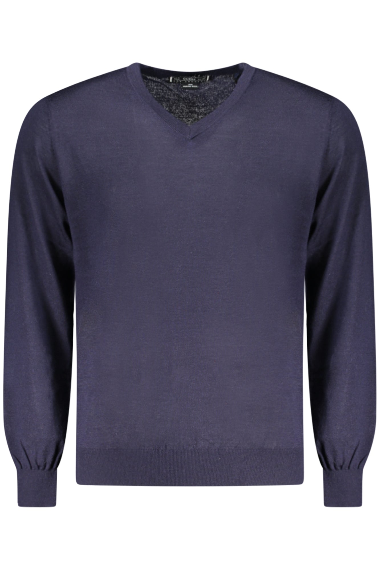 M5RR37Z3LZ0_BLG7V2 – Eleganter Herrenpullover in Blau mit V-Ausschnitt und Logo – Größe: S, M, XL – Farbe: Blu