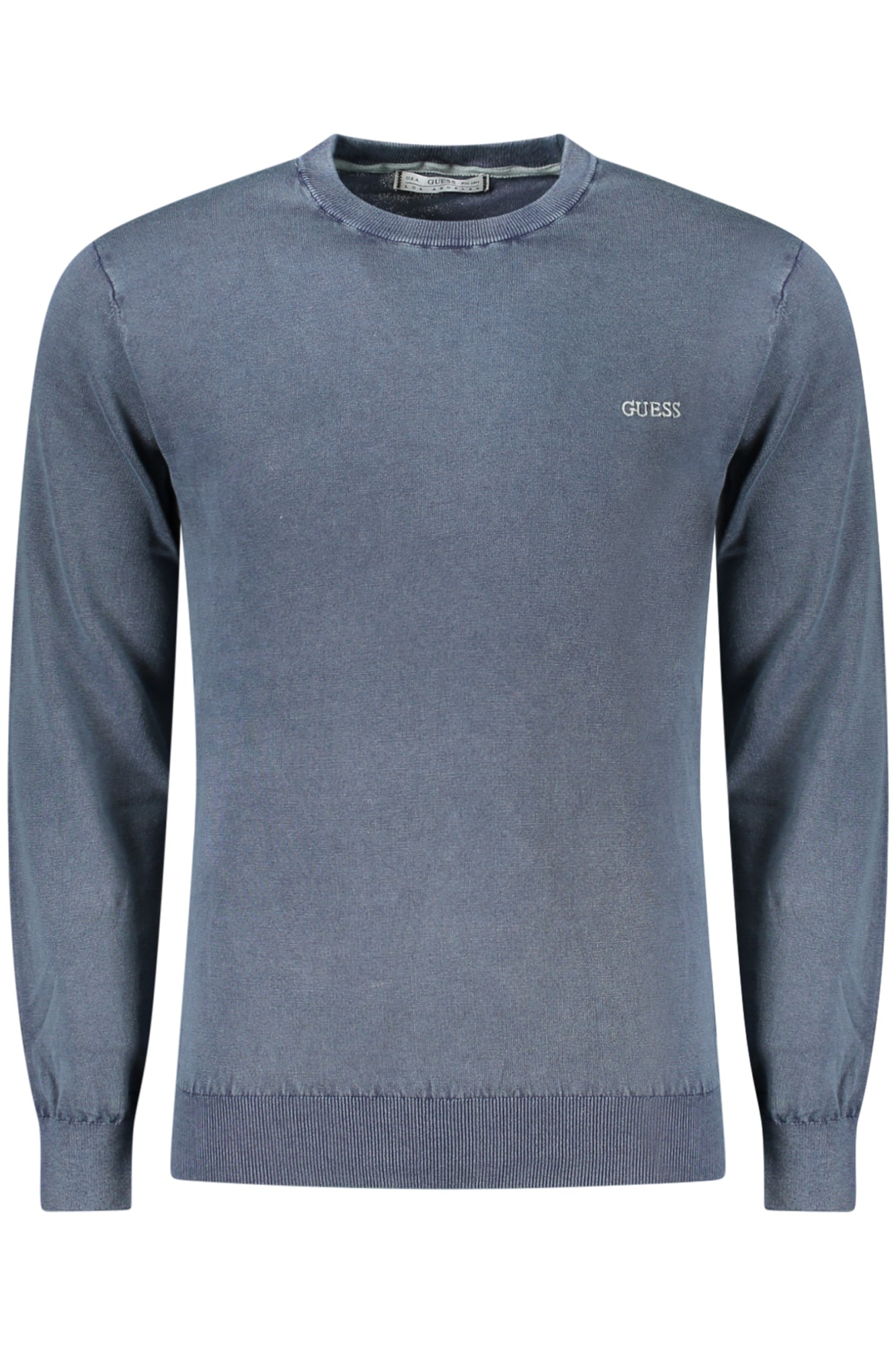 M4GR06Z3DN1_BLG7V2 – Herren Pullover Blau – Bio-Baumwolle, Stickerei & Rundhalsausschnitt – Größe: S, M, L, XL, 2XL – Farbe: Blu
