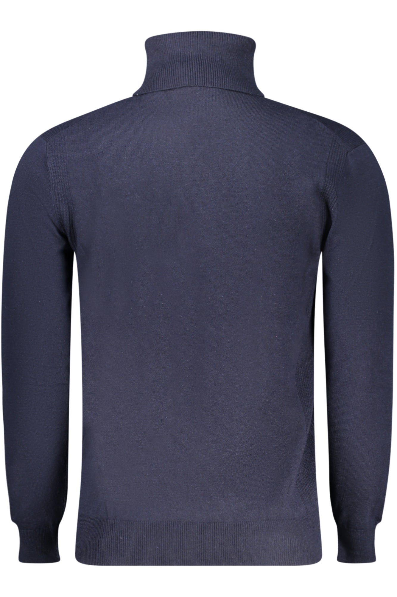 M4BR05Z3H82_BLG7V2 – Elegantes Herrenpullover Blau mit Rollkragen und Kontrastdetails – Größe: M, L – Farbe: Blu