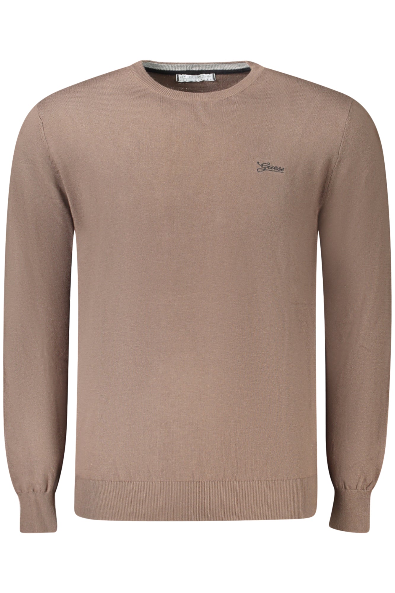 M5RR00Z3KI1_MAG1EL – Eleganter Herrenpullover in Braun mit Rundhalsausschnitt & Stickerei – Größe: S, M, L, XL – Farbe: Marrone